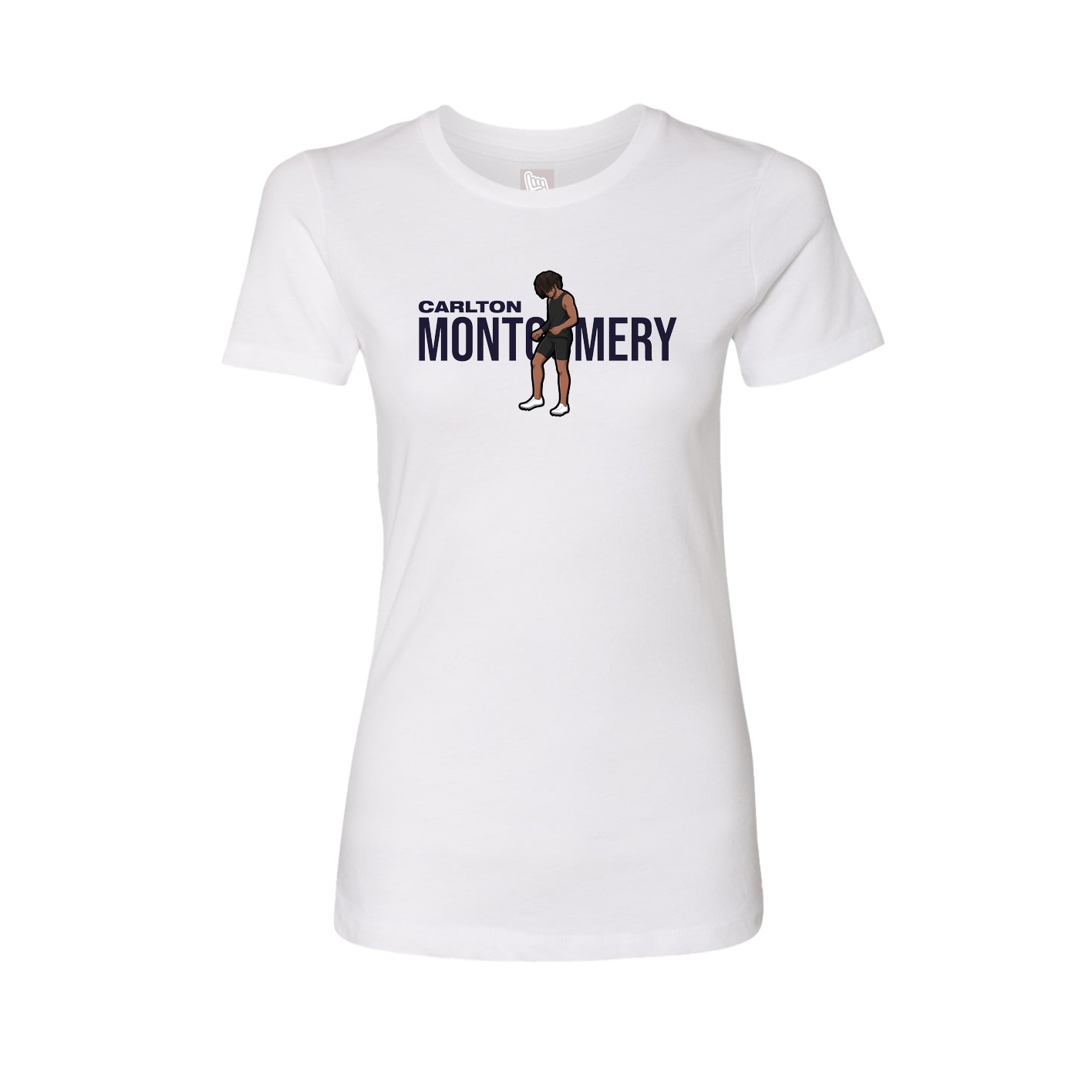 Fitted Women's Tee — Player Name in White