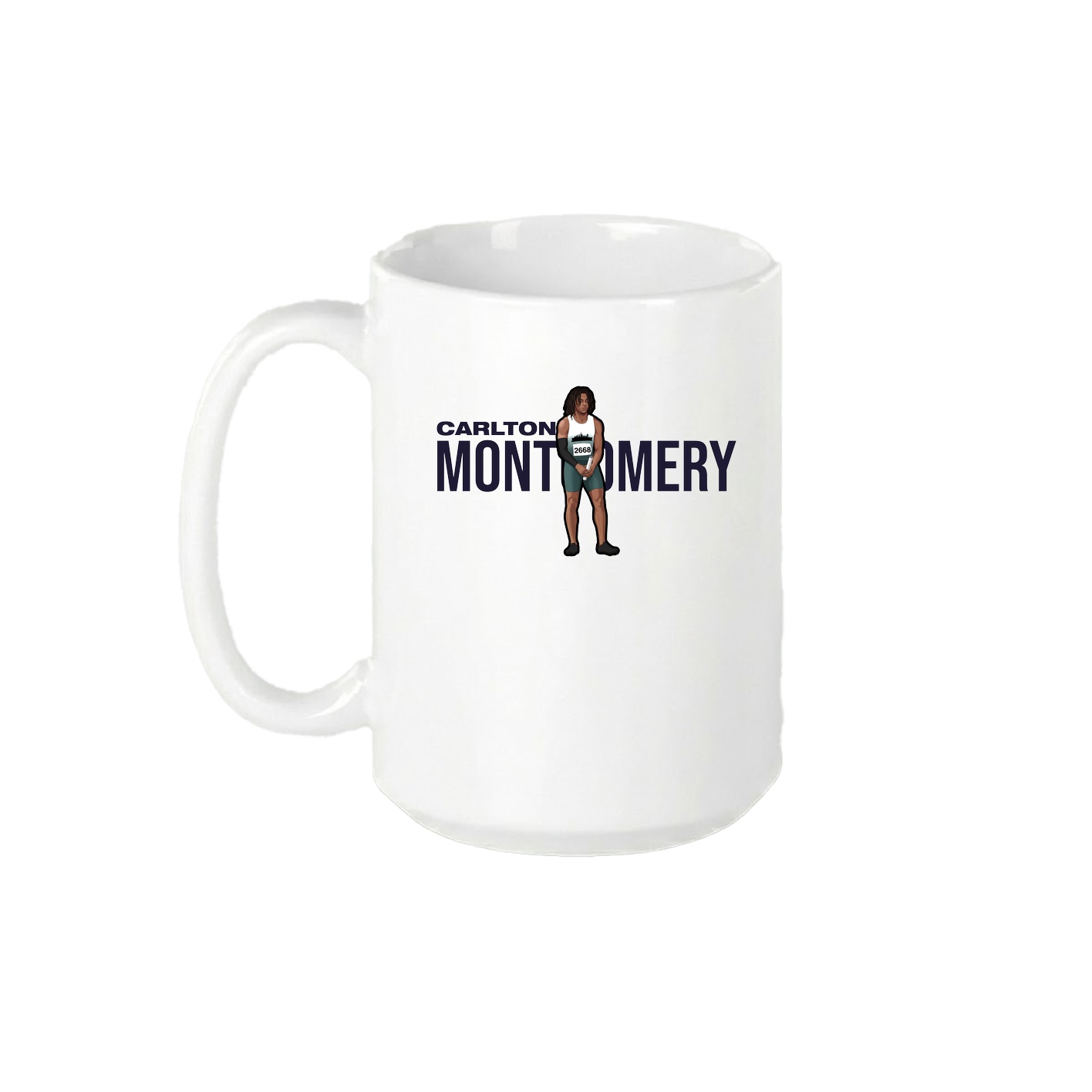 15oz Coffee Mug — Player Name in White