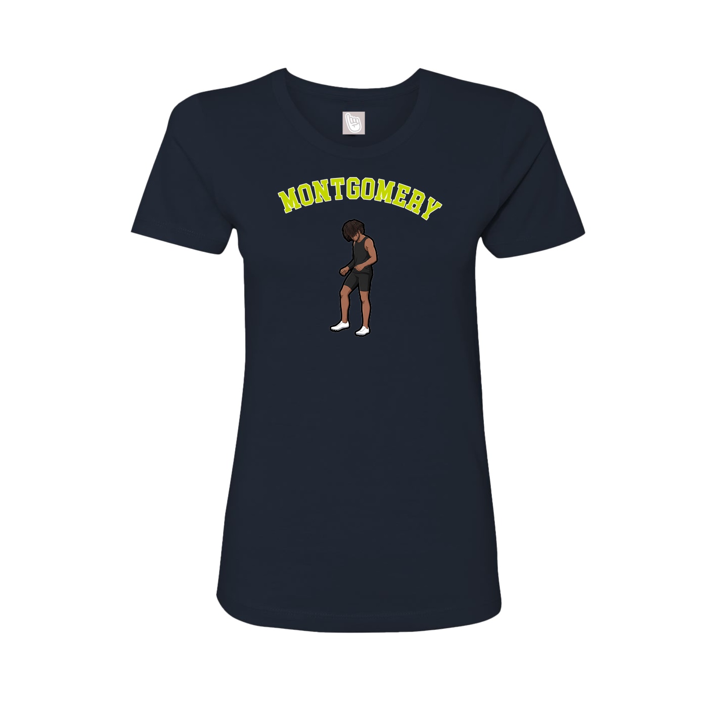 Fitted Women's Tee — Shirsey Arch in Navy