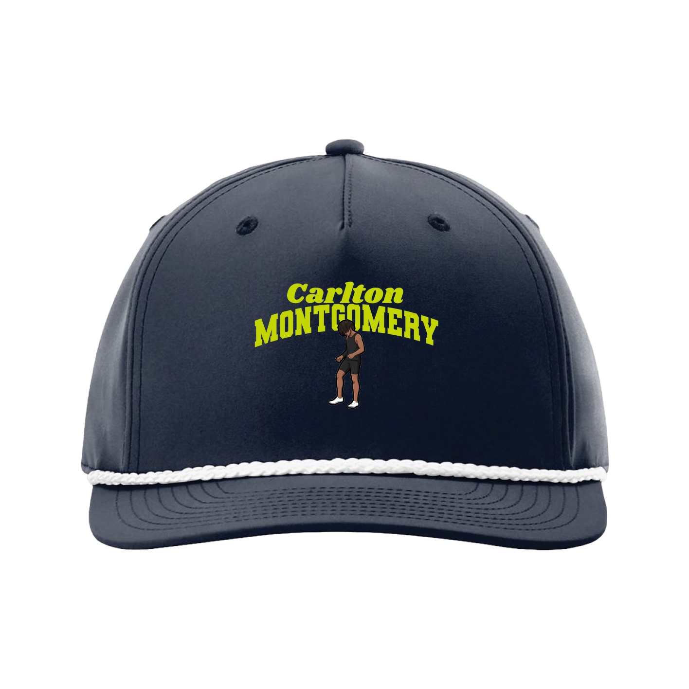 Five-Panel Classic Rope Cap — Signature Arch in Navy