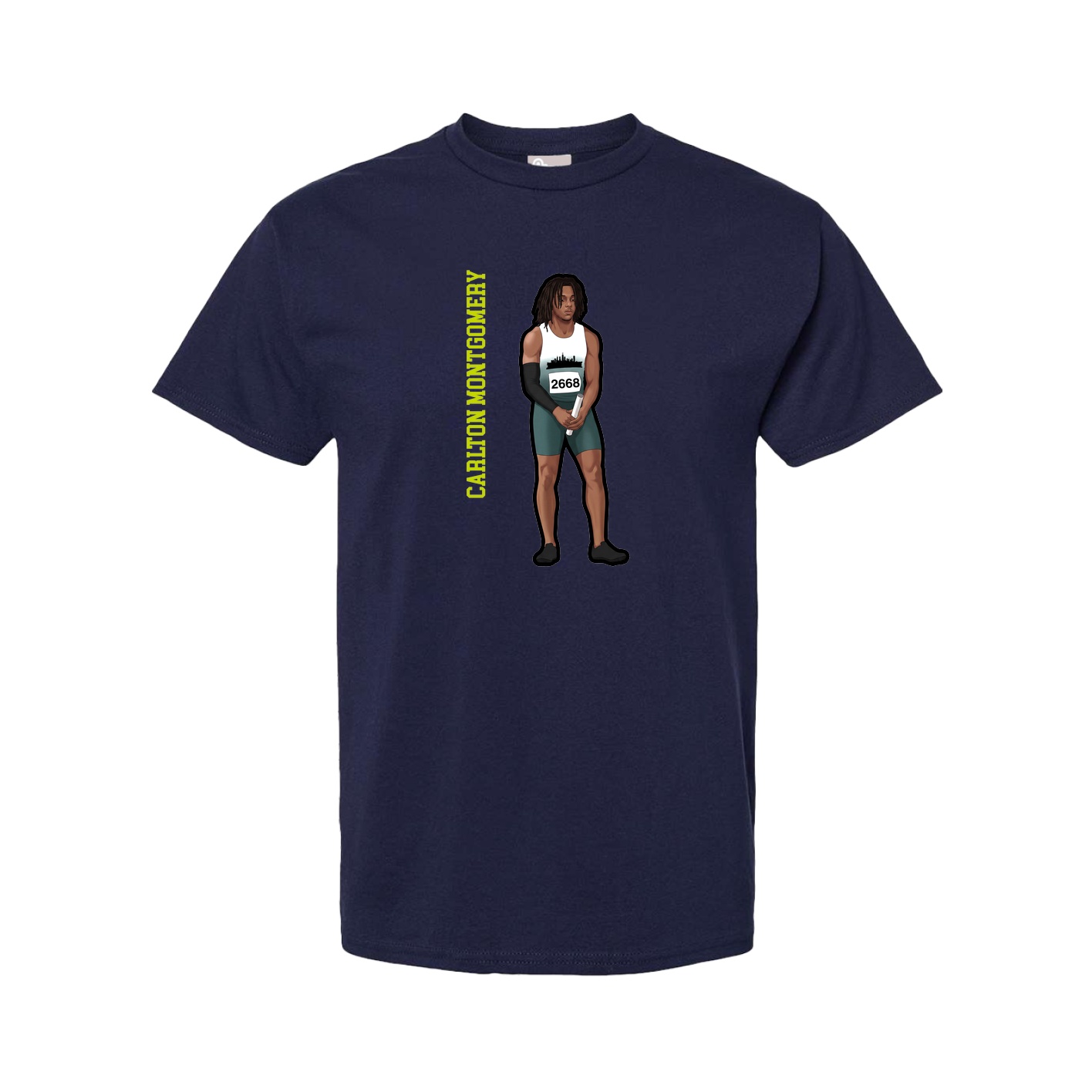 Youth Tee — Name Vertical in Navy