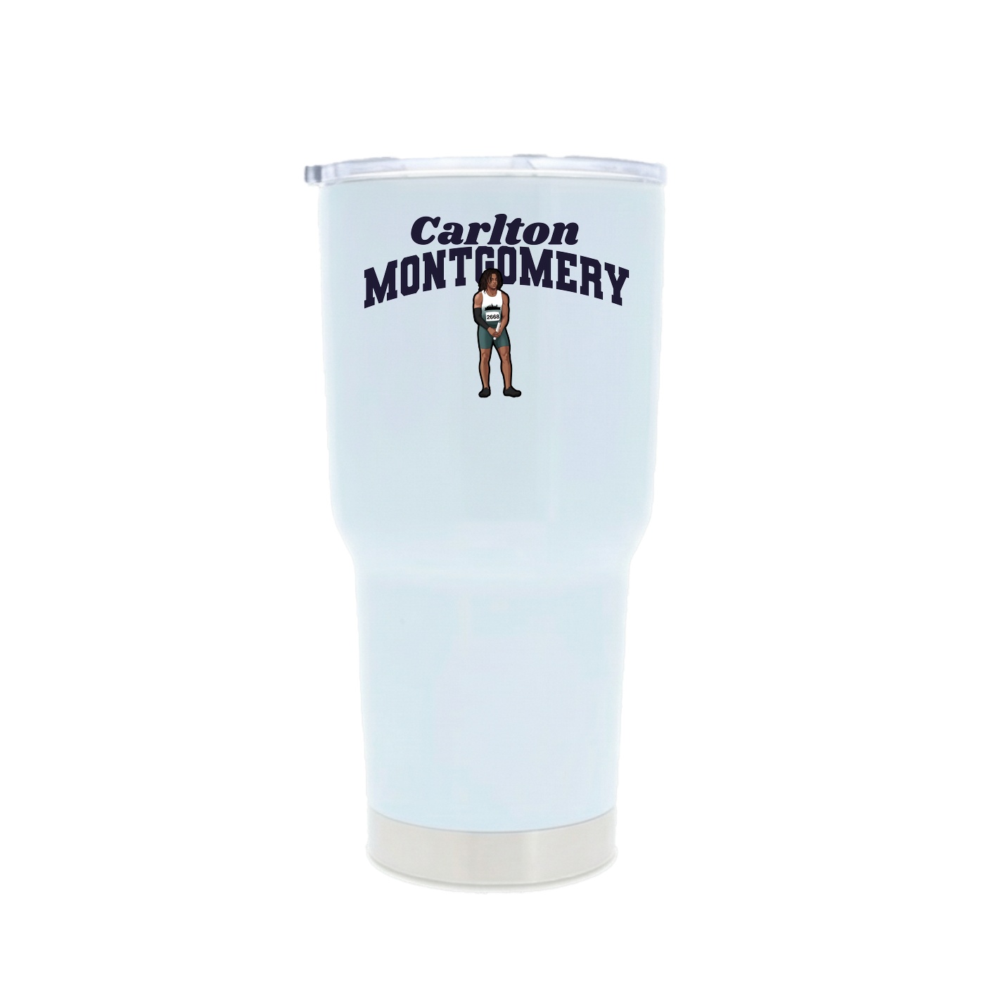 30oz Stainless Steel Tumbler — Signature Arch in White