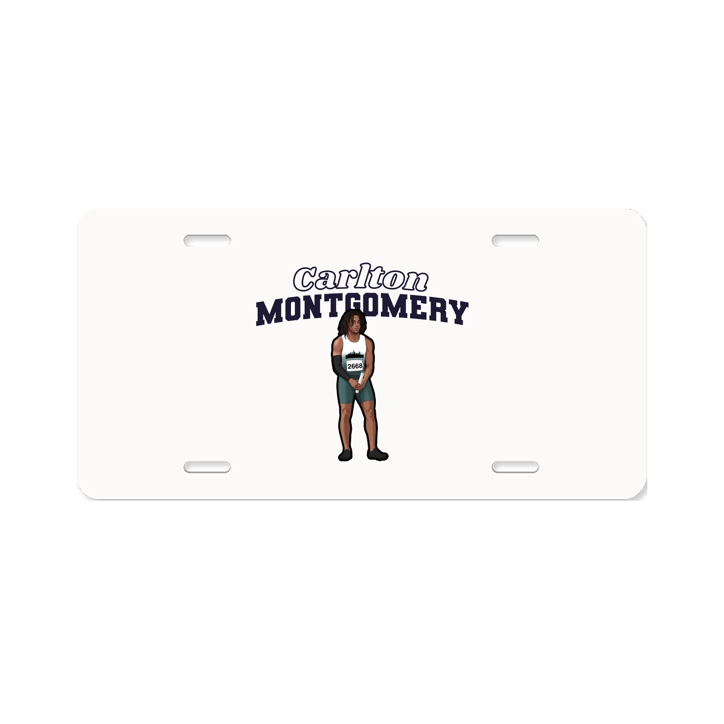 License Plate — Name Arch in Classic