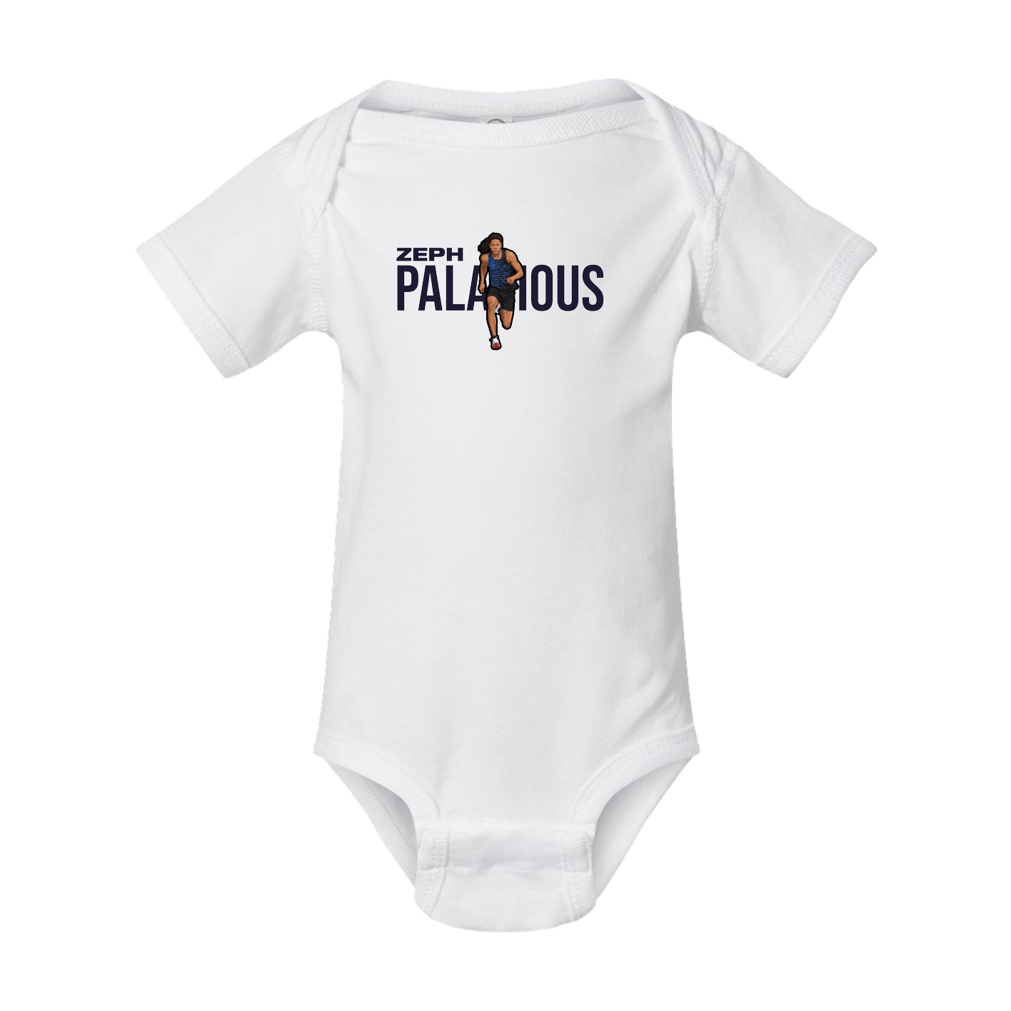 Baby Onesie — Player Name in White