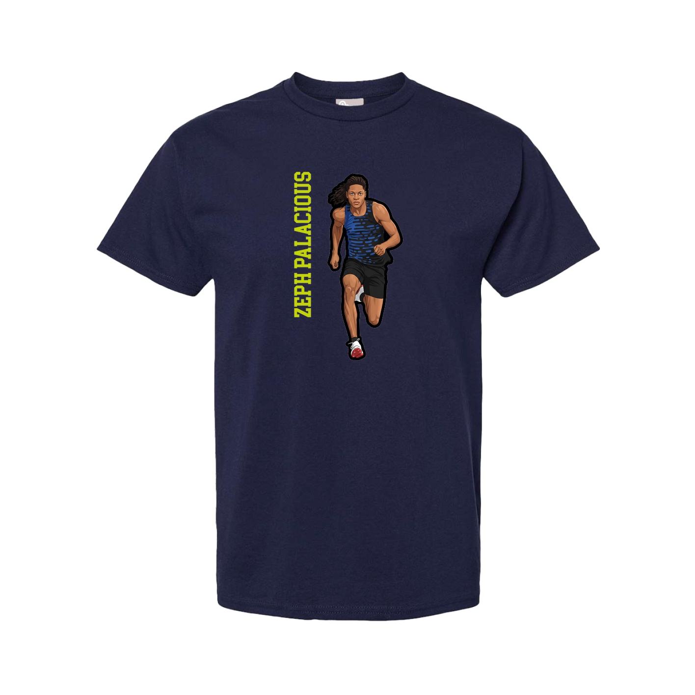 Tee — Name Vertical in Navy