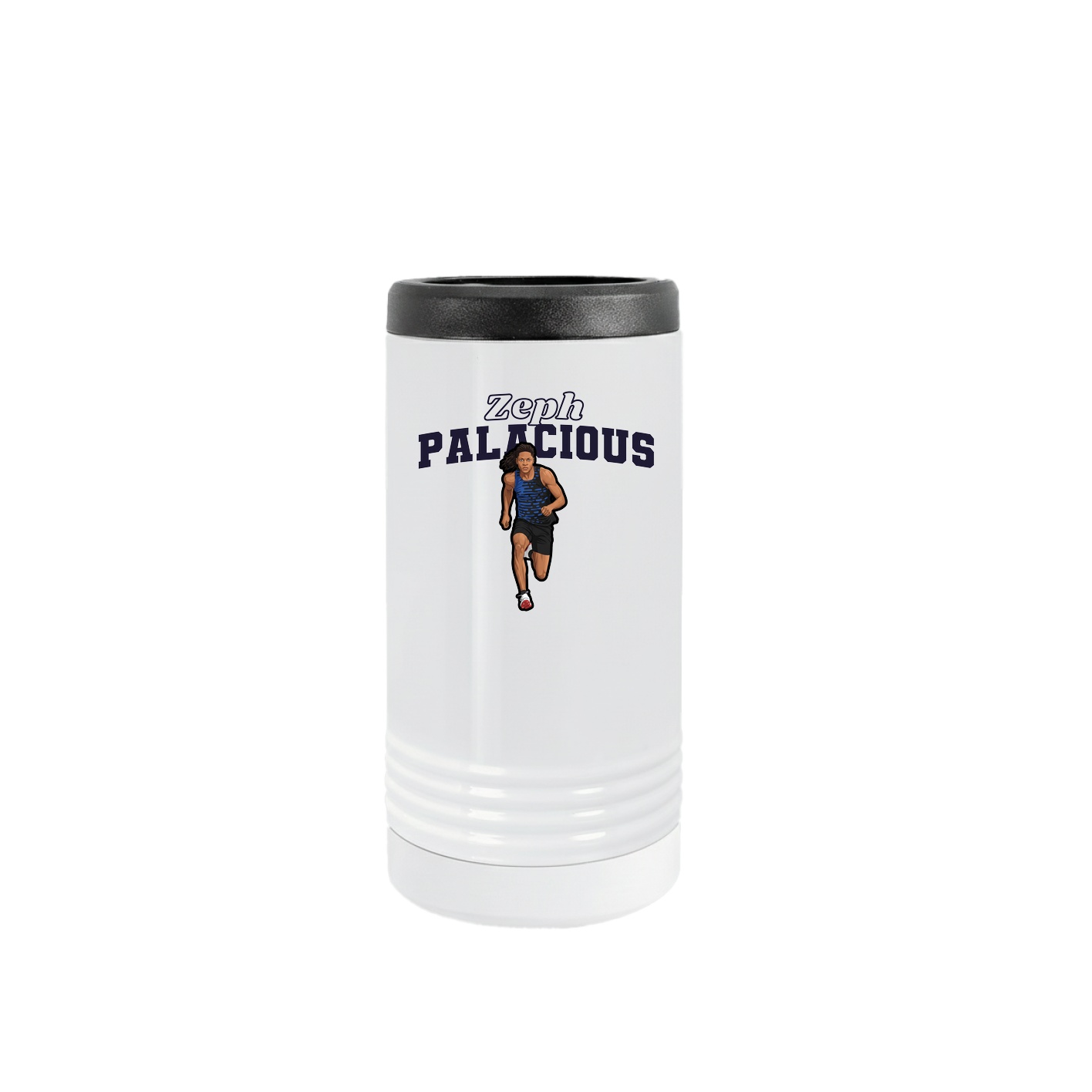 Slim Beverage Holder — Name Arch in White