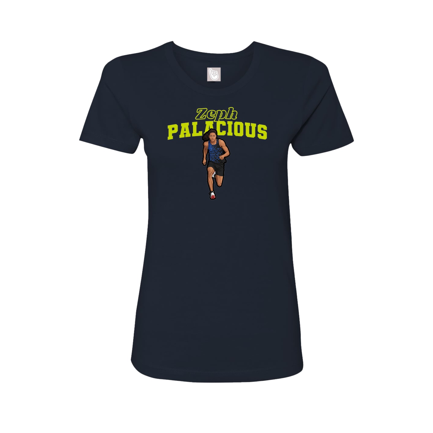 Fitted Women's Tee — Name Arch in Navy