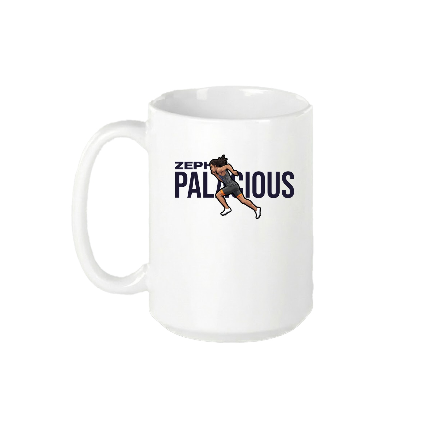 15oz Coffee Mug — Player Name in White