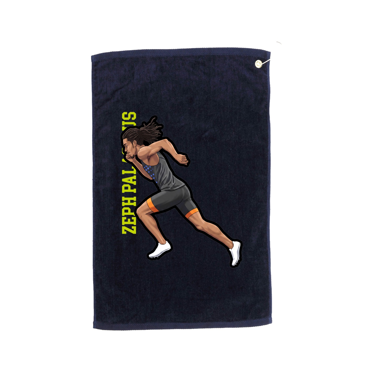 Golf Towel — Name Vertical in Navy
