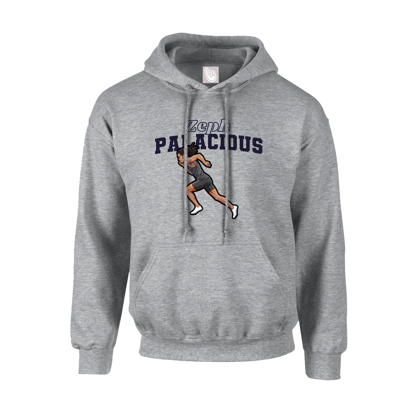 Hoodie — Name Arch in Grey