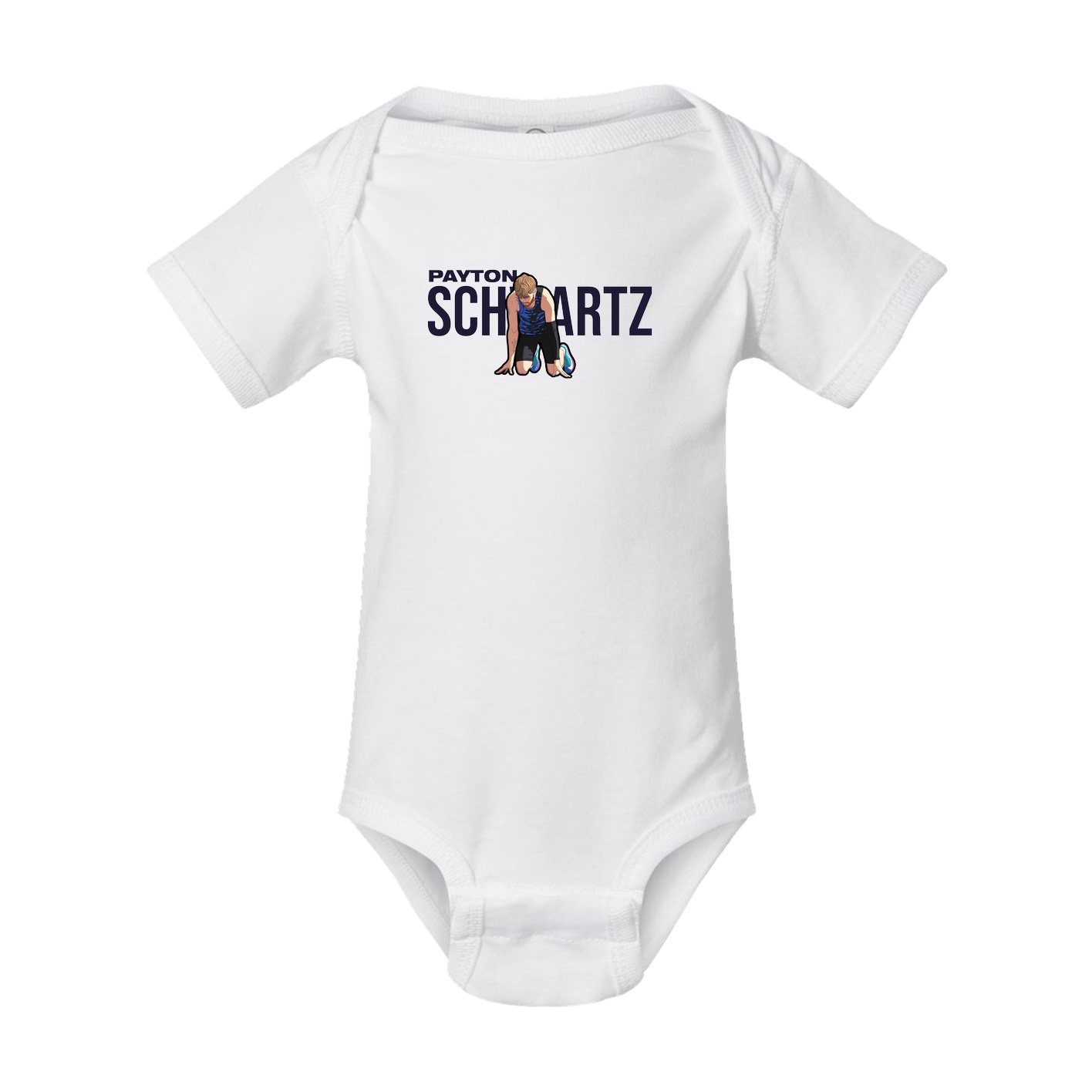 Baby Onesie — Player Name in White