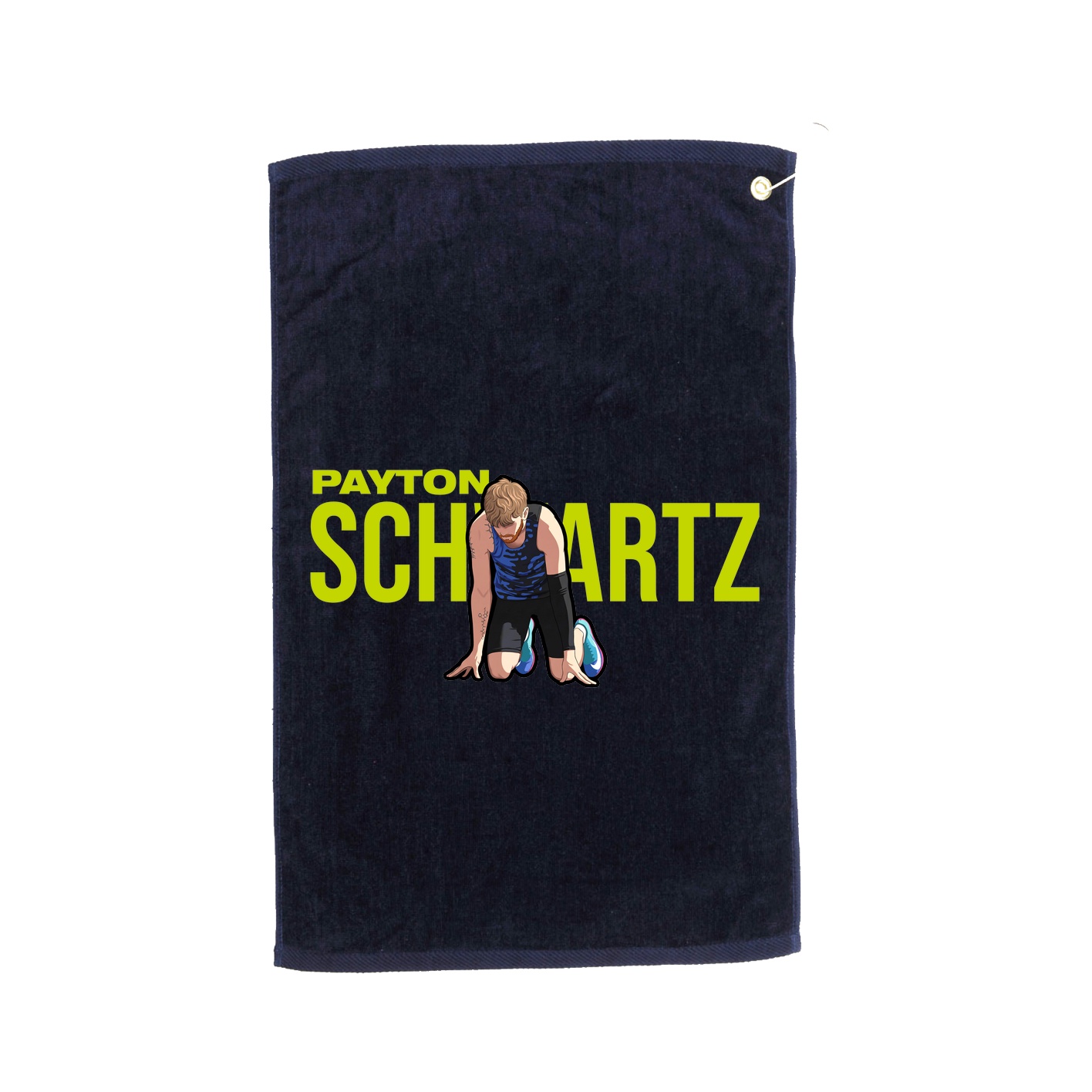 Golf Towel — Player Name in Navy