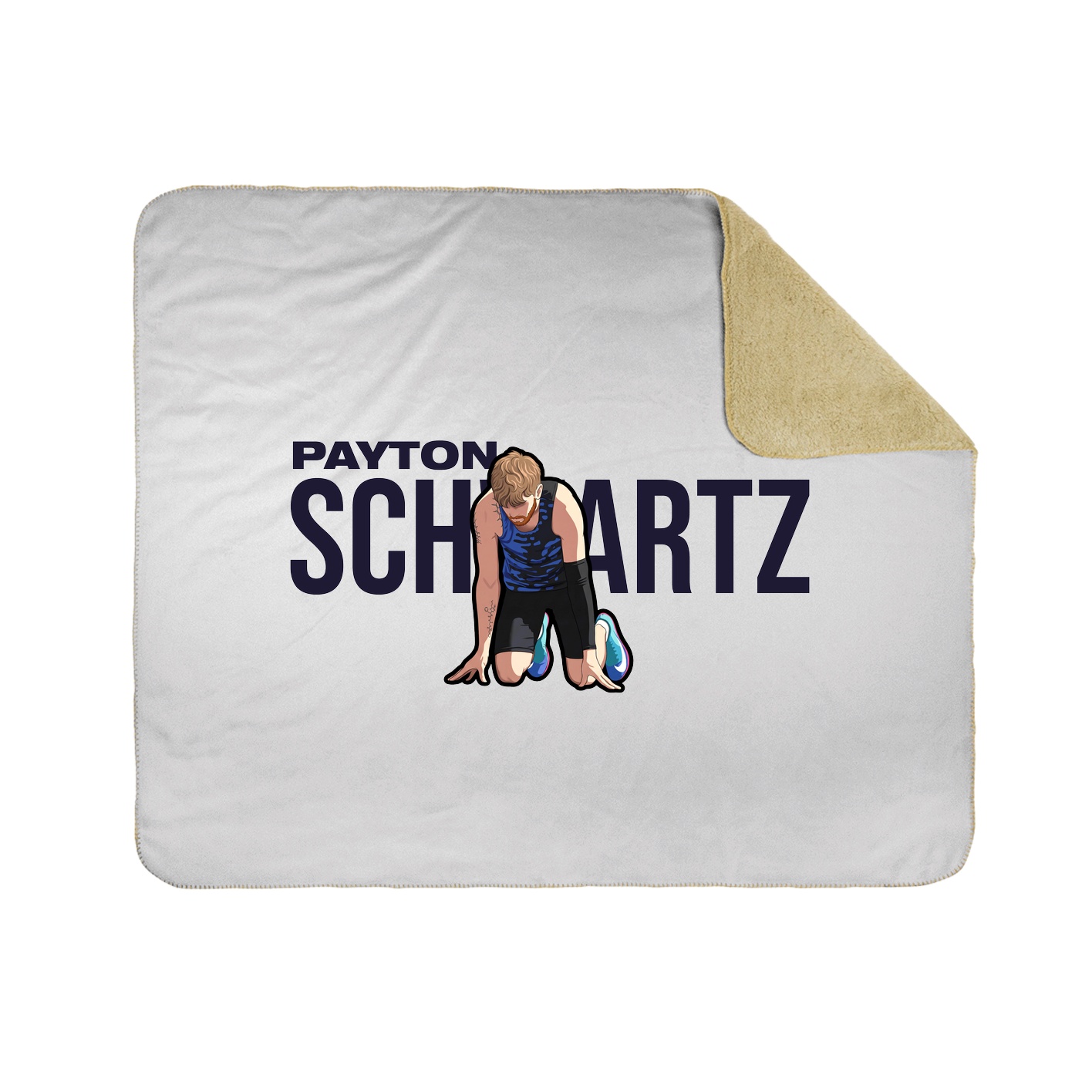 Throw Blanket — Player Name in White
