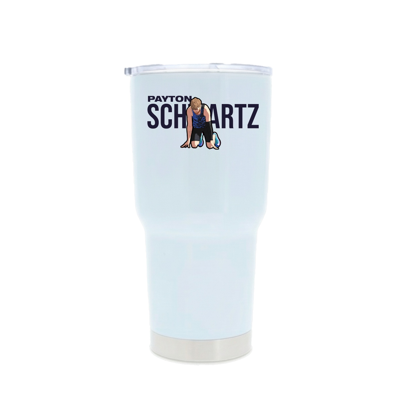 30oz Stainless Steel Tumbler — Player Name in White