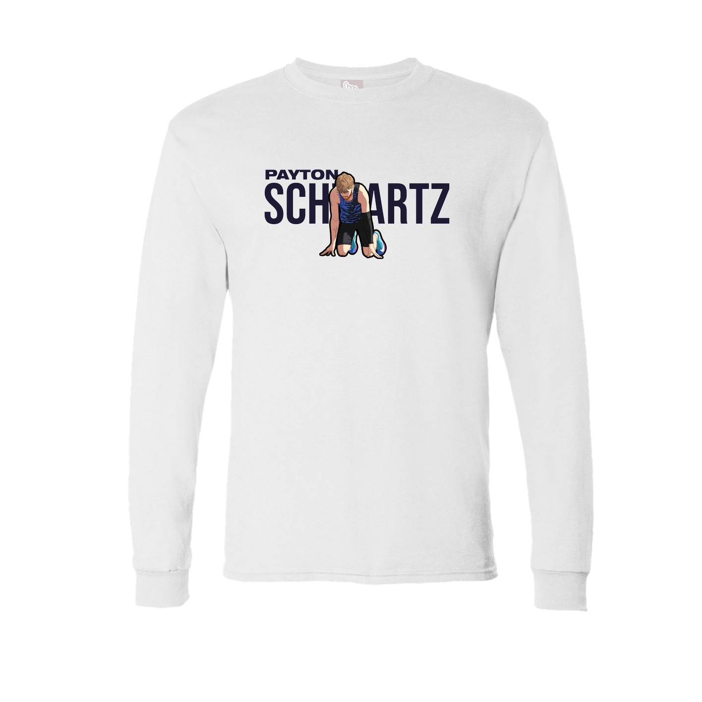 Long Sleeve Tee — Player Name in White