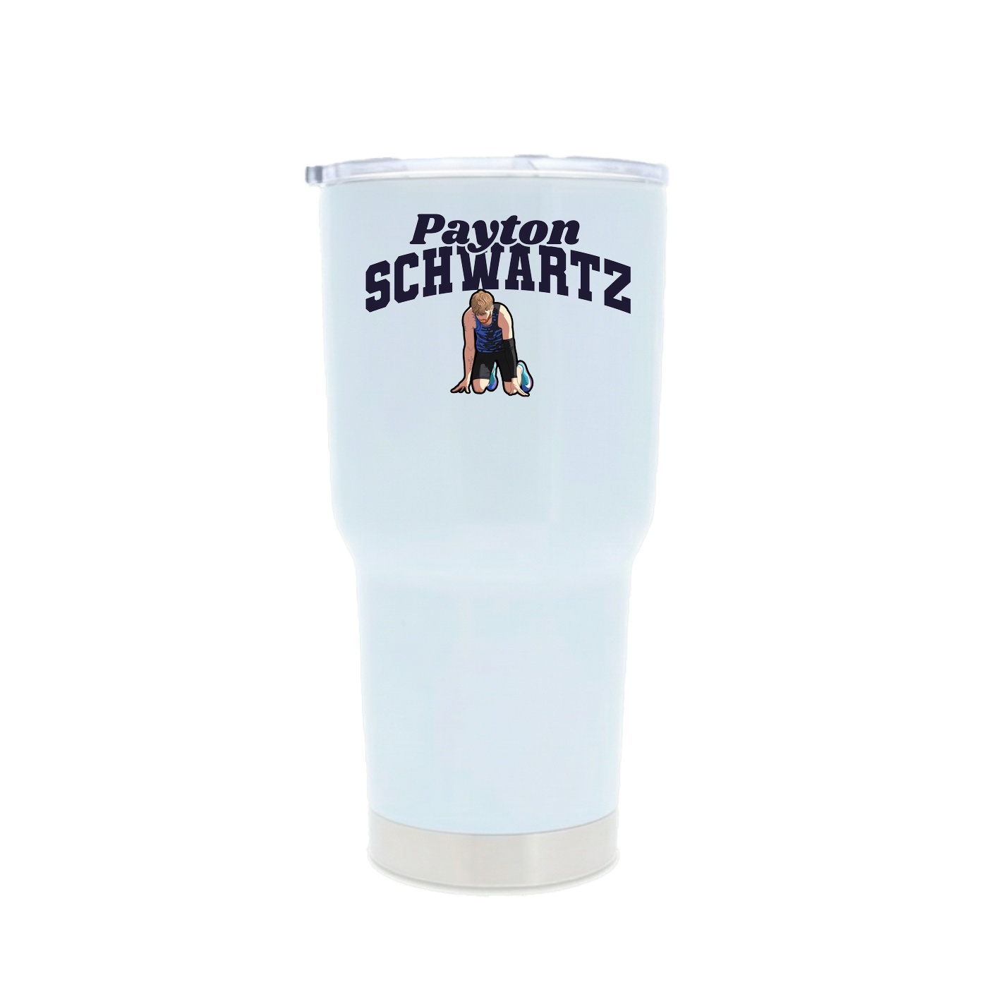 30oz Stainless Steel Tumbler — Signature Arch in White