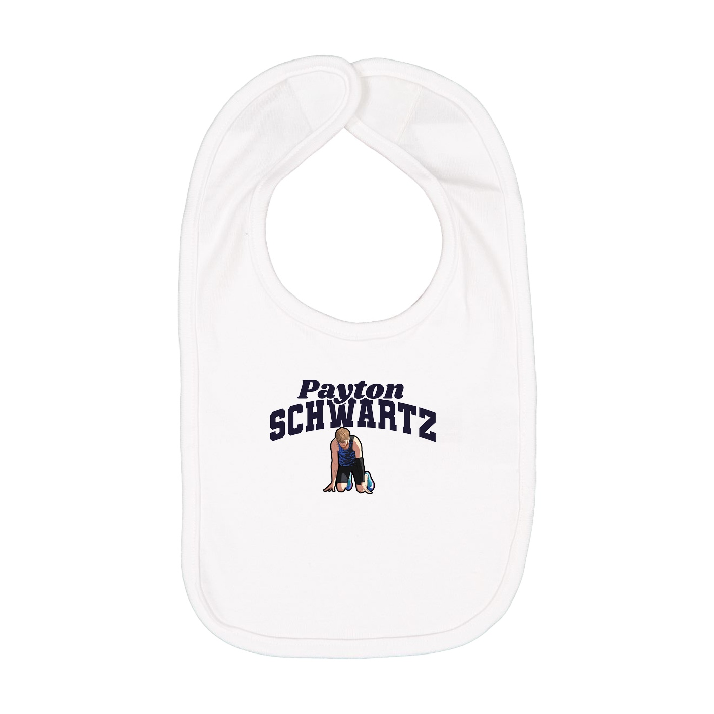 Infant Bib — Signature Arch in White