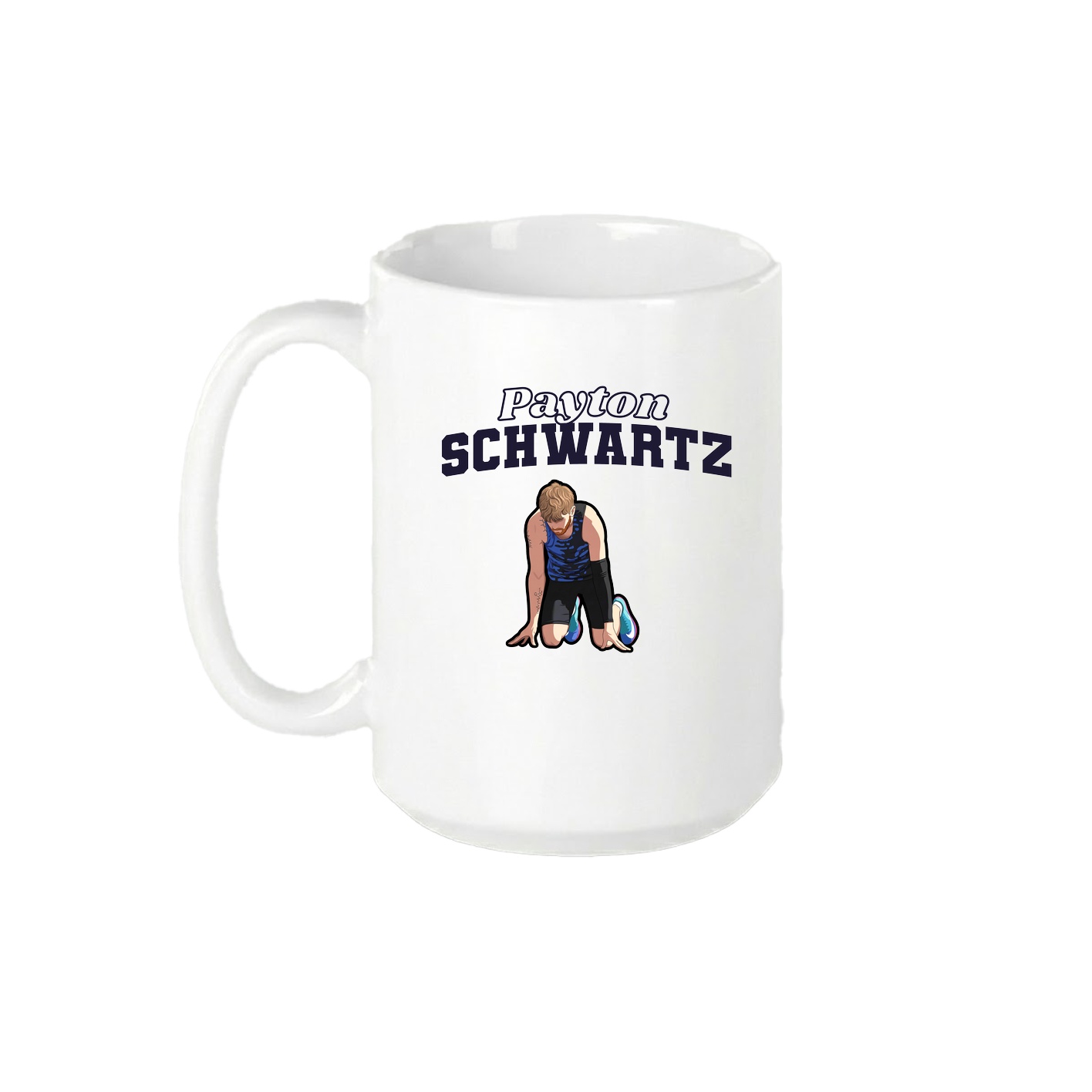 15oz Coffee Mug — Name Arch in White