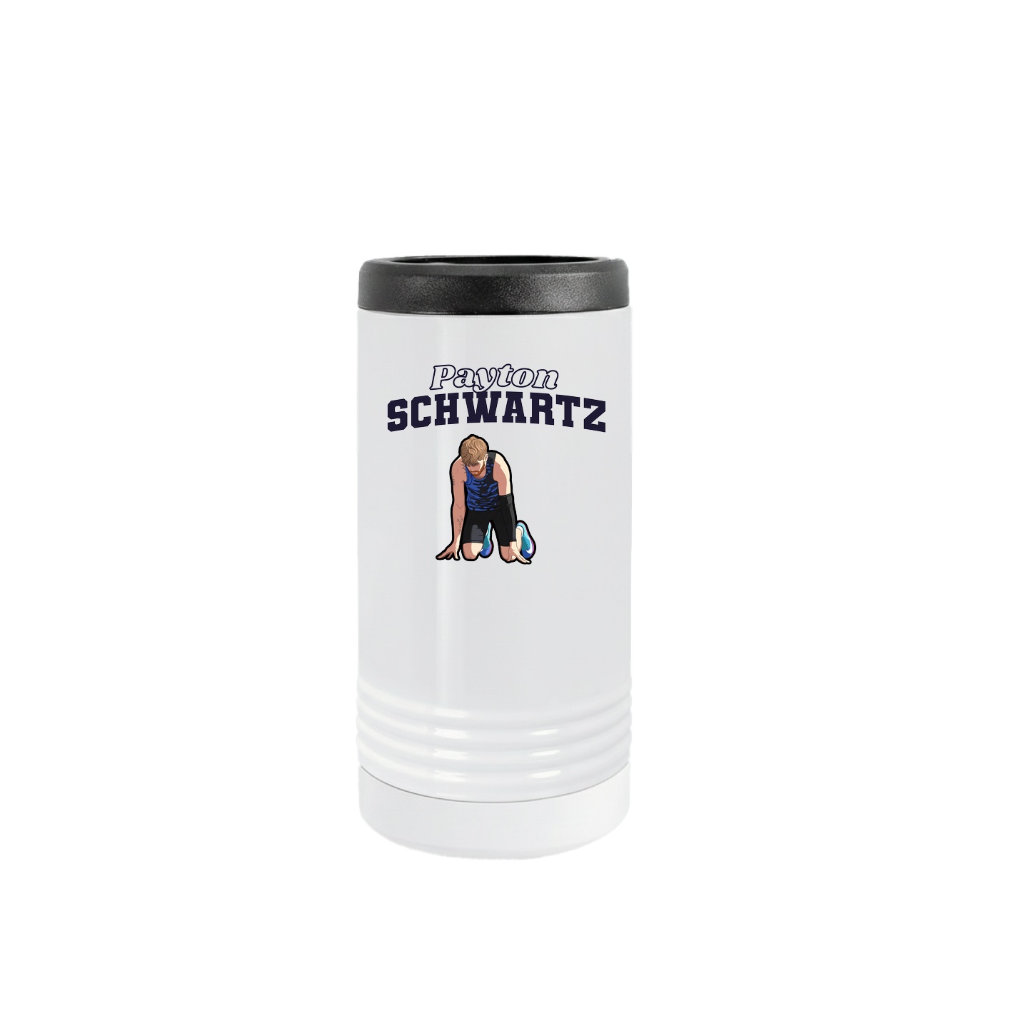 Slim Beverage Holder — Name Arch in White