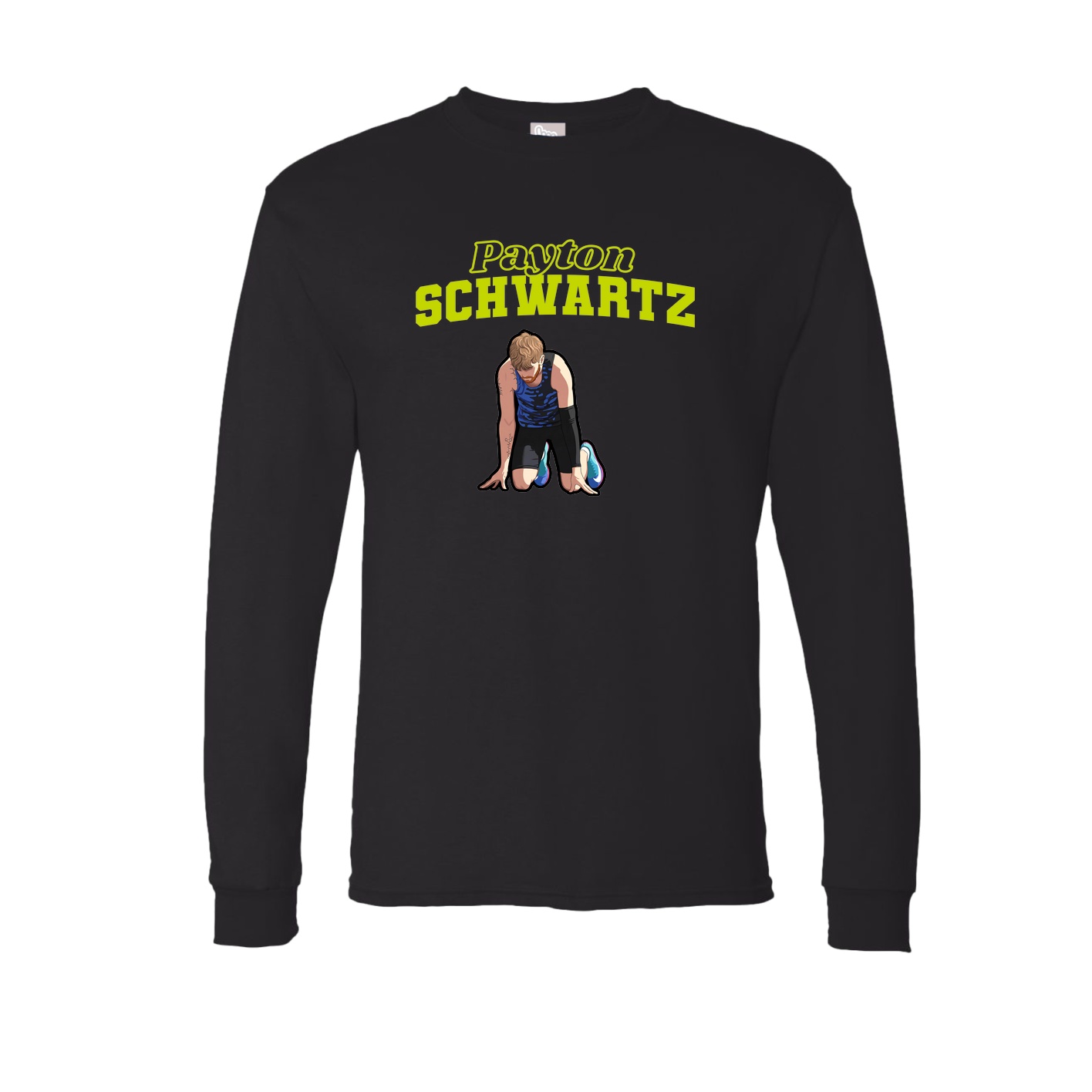 Long Sleeve Tee — Name Arch in Black