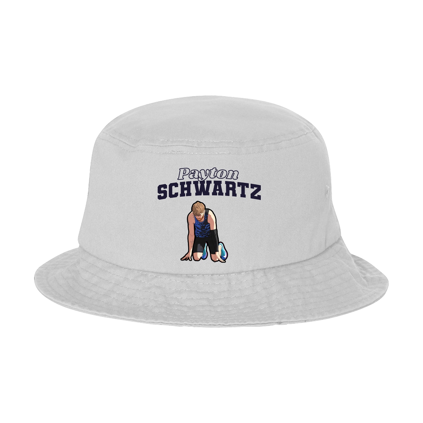 Bucket Cap — Name Arch in White