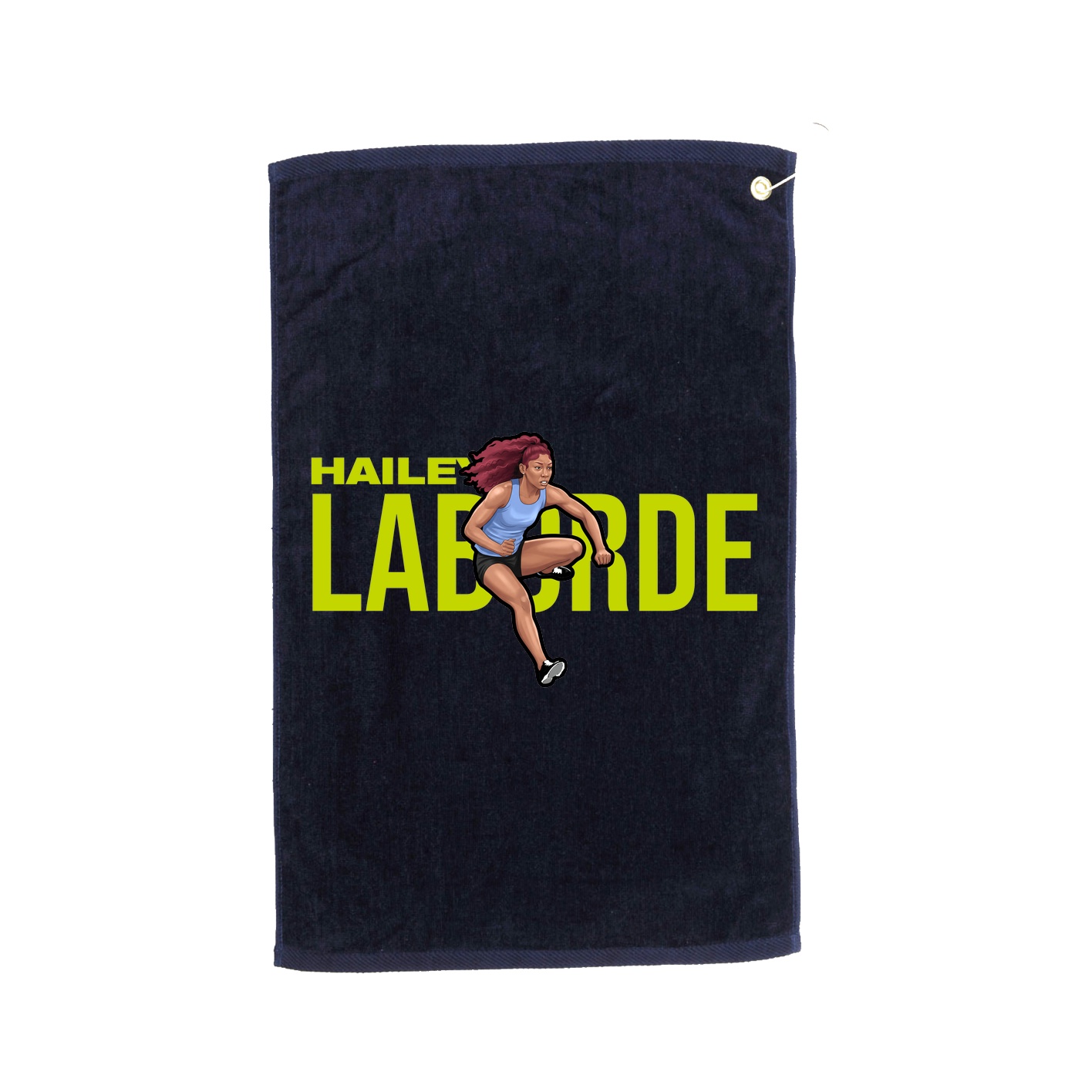 Golf Towel — Player Name in Navy