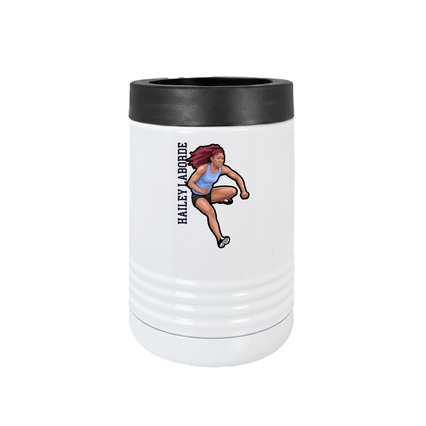 Beverage Holder — Name Vertical in White