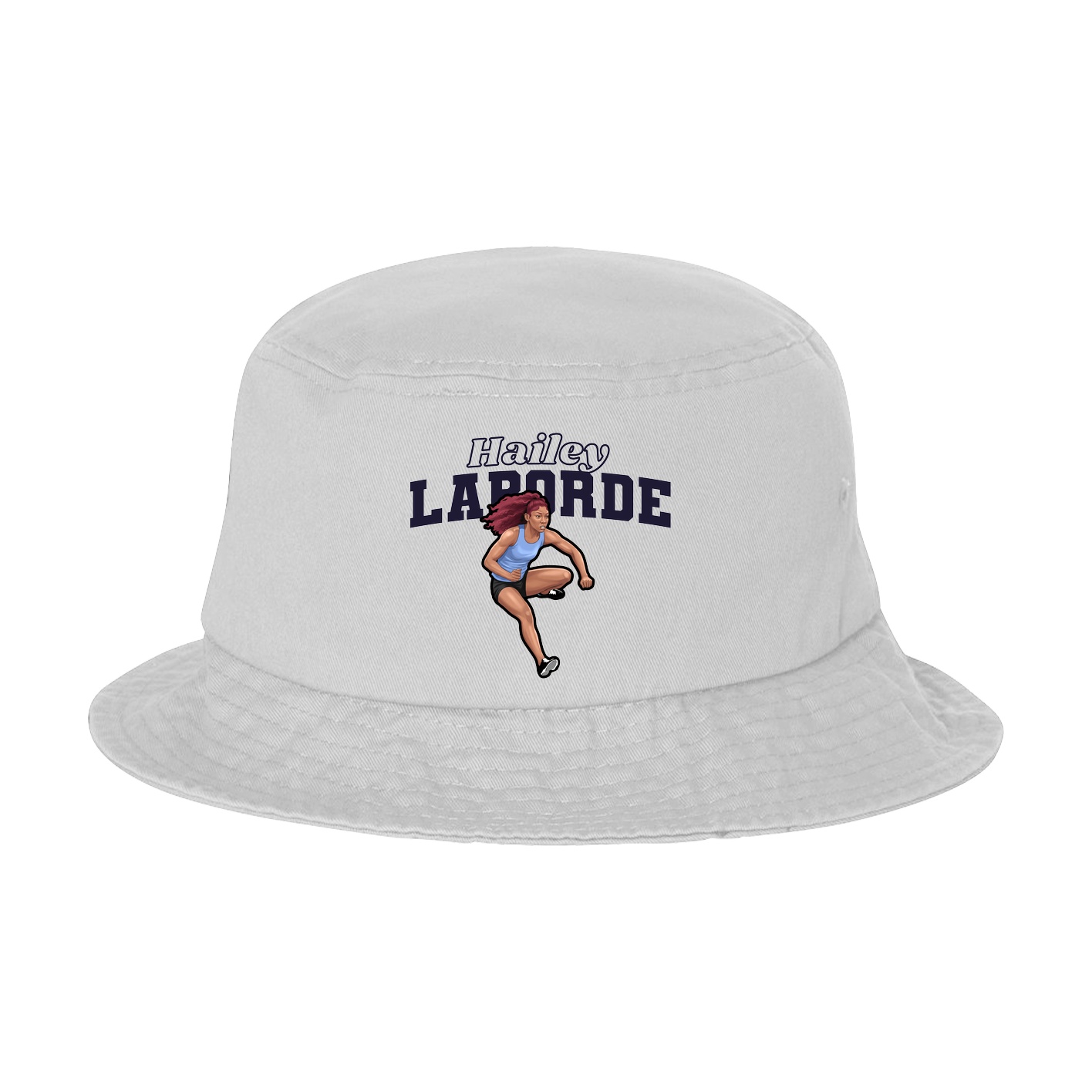 Bucket Cap — Name Arch in White