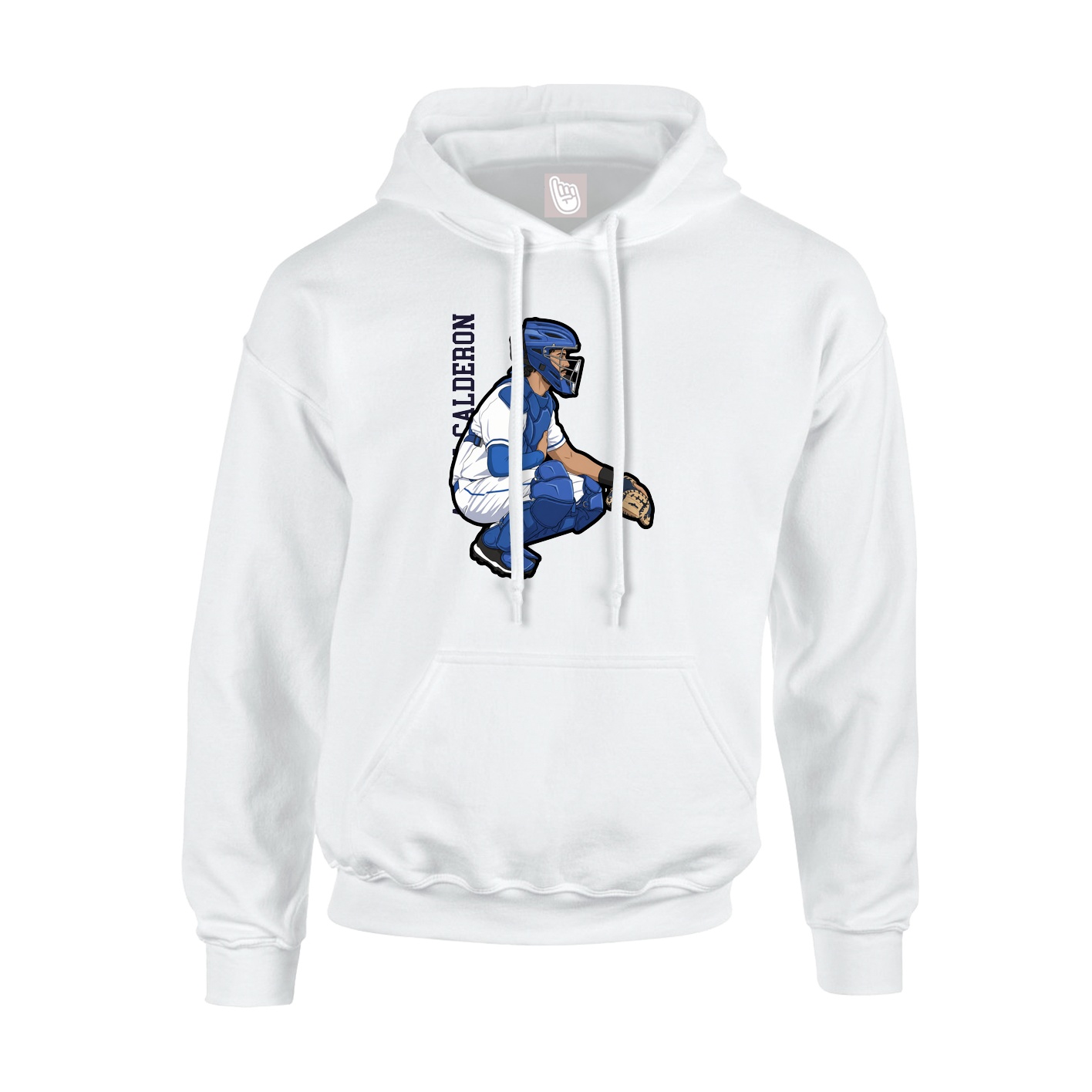 Youth Hoodie — Name Vertical in White