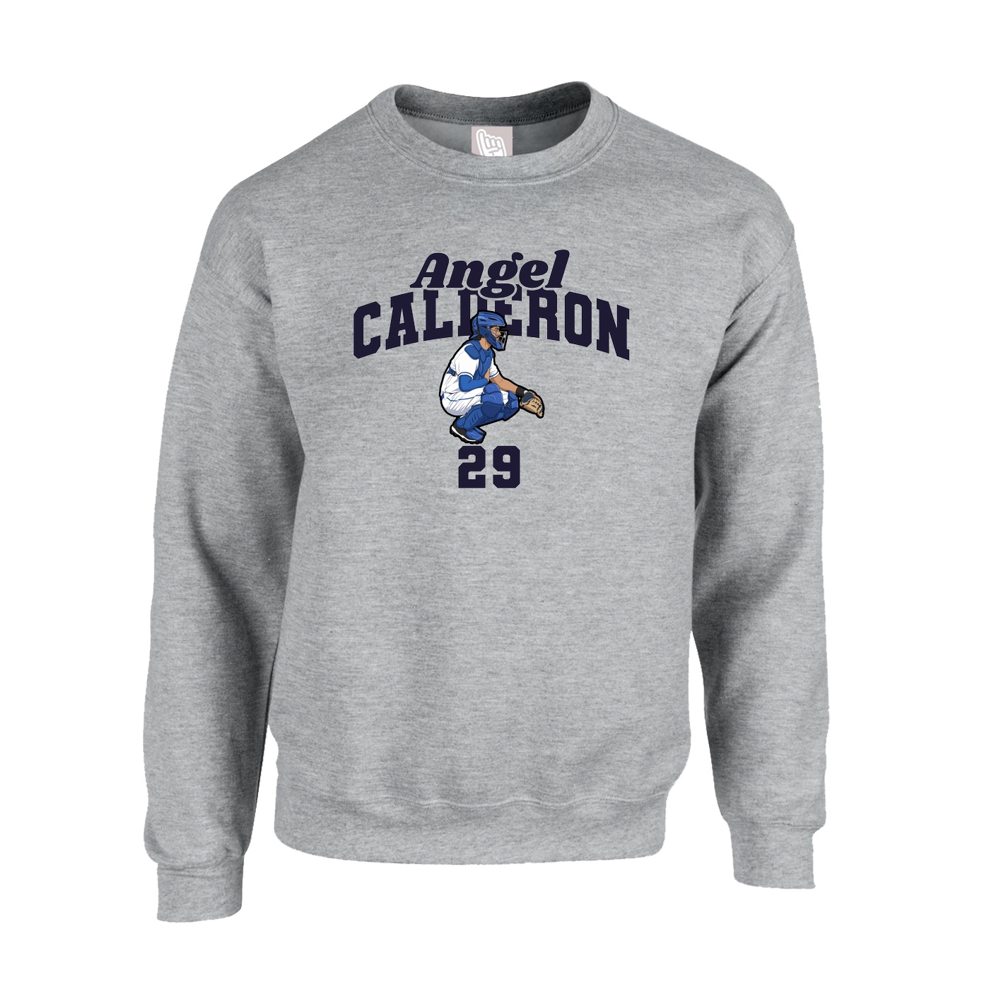Fleece Crew — Signature Arch in Grey