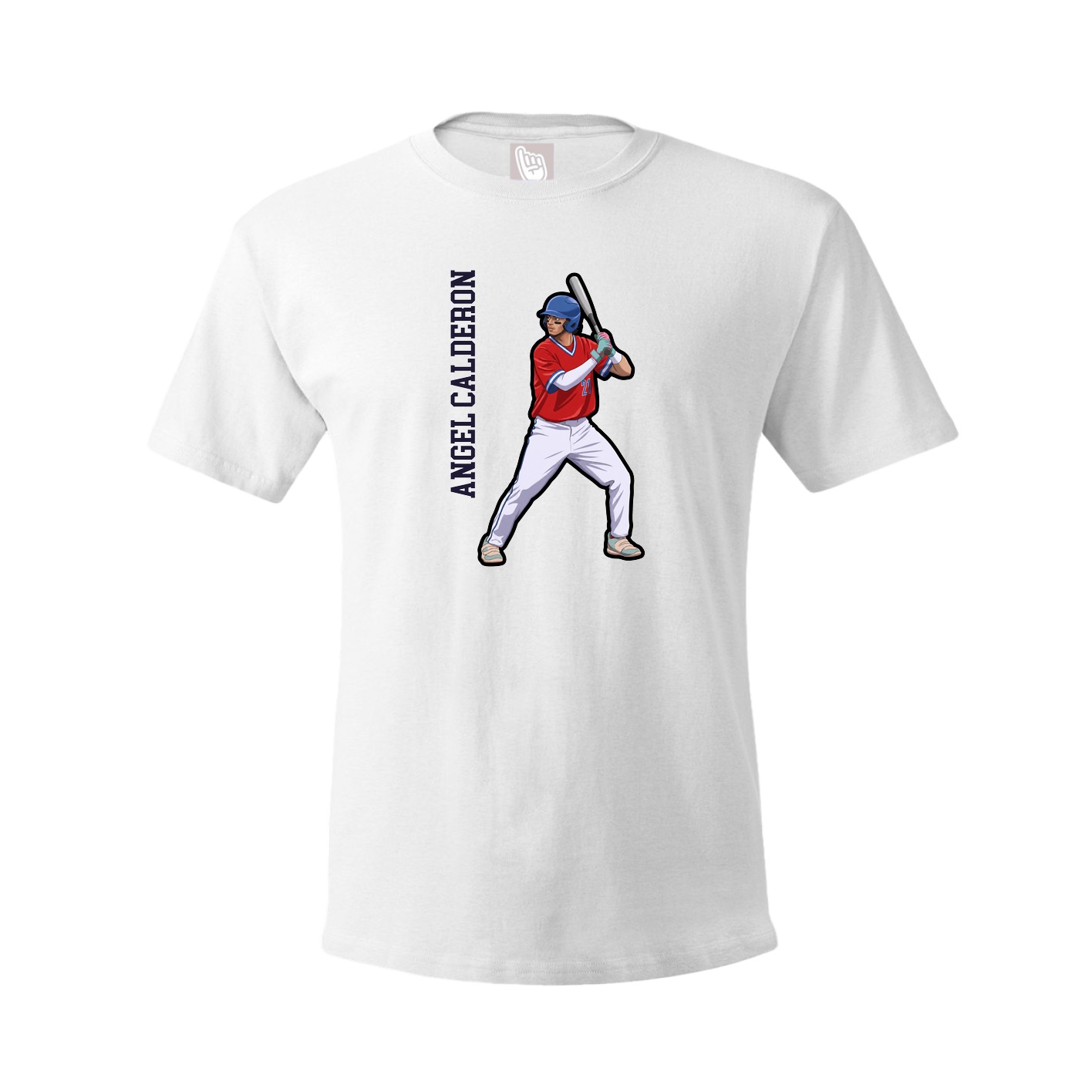 Youth Tee — Name Vertical in White