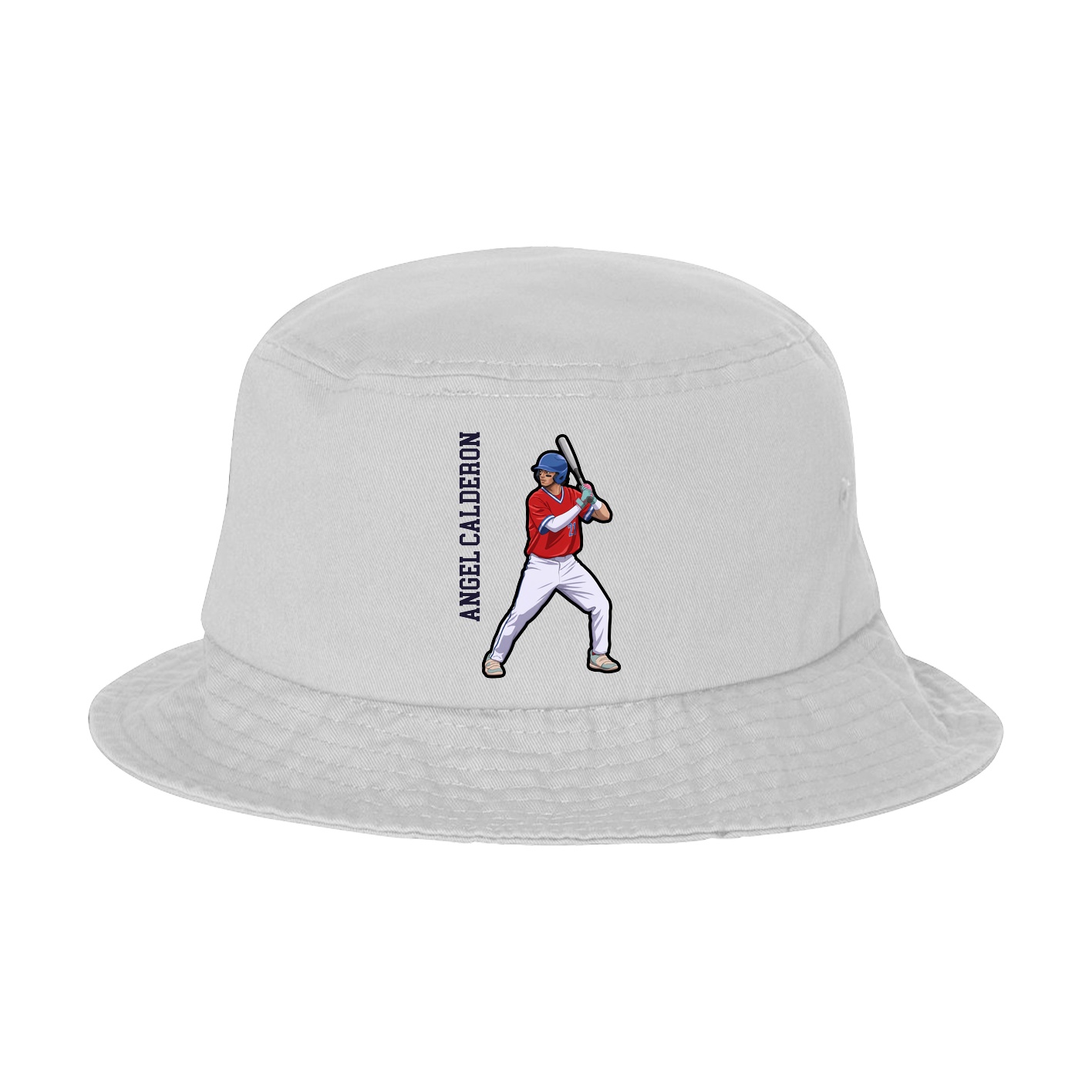 Bucket Cap — Name Vertical in White