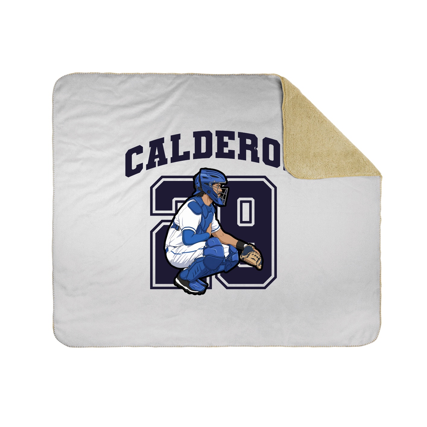 Throw Blanket — Number in White