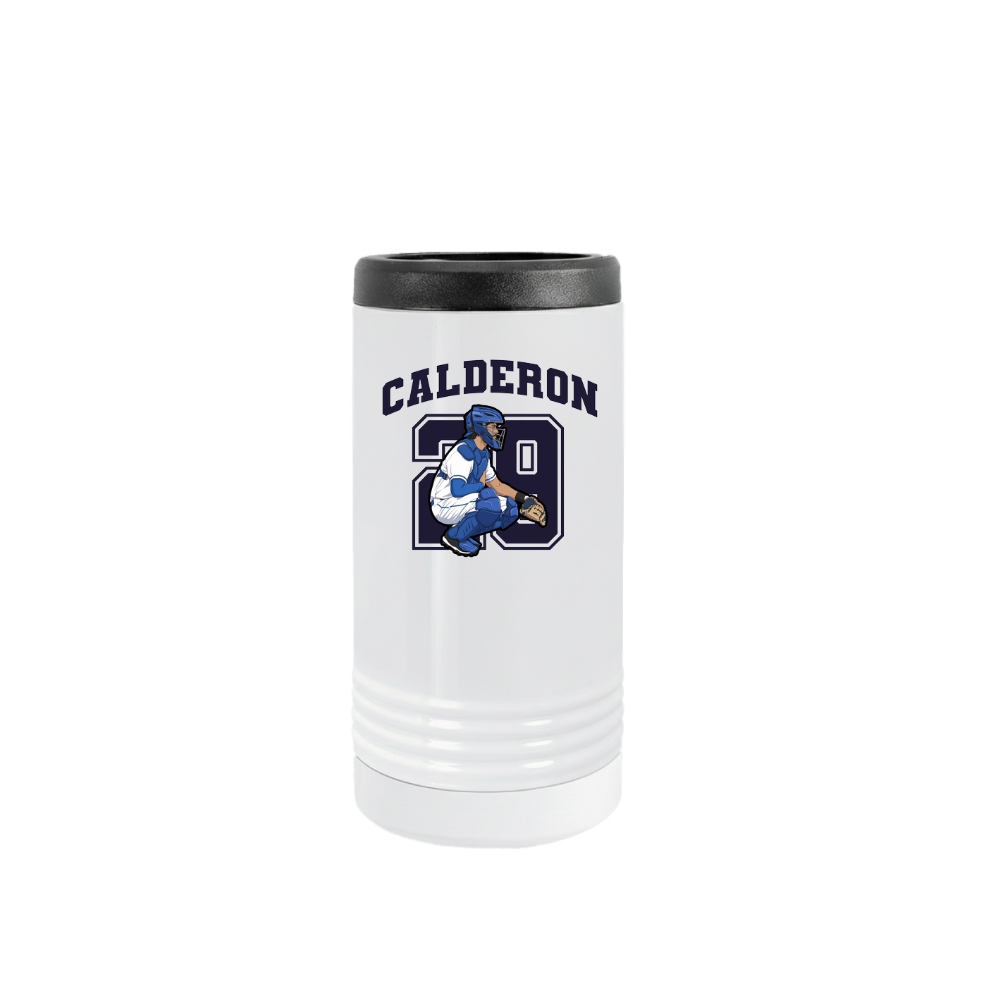 Slim Beverage Holder — Number in White