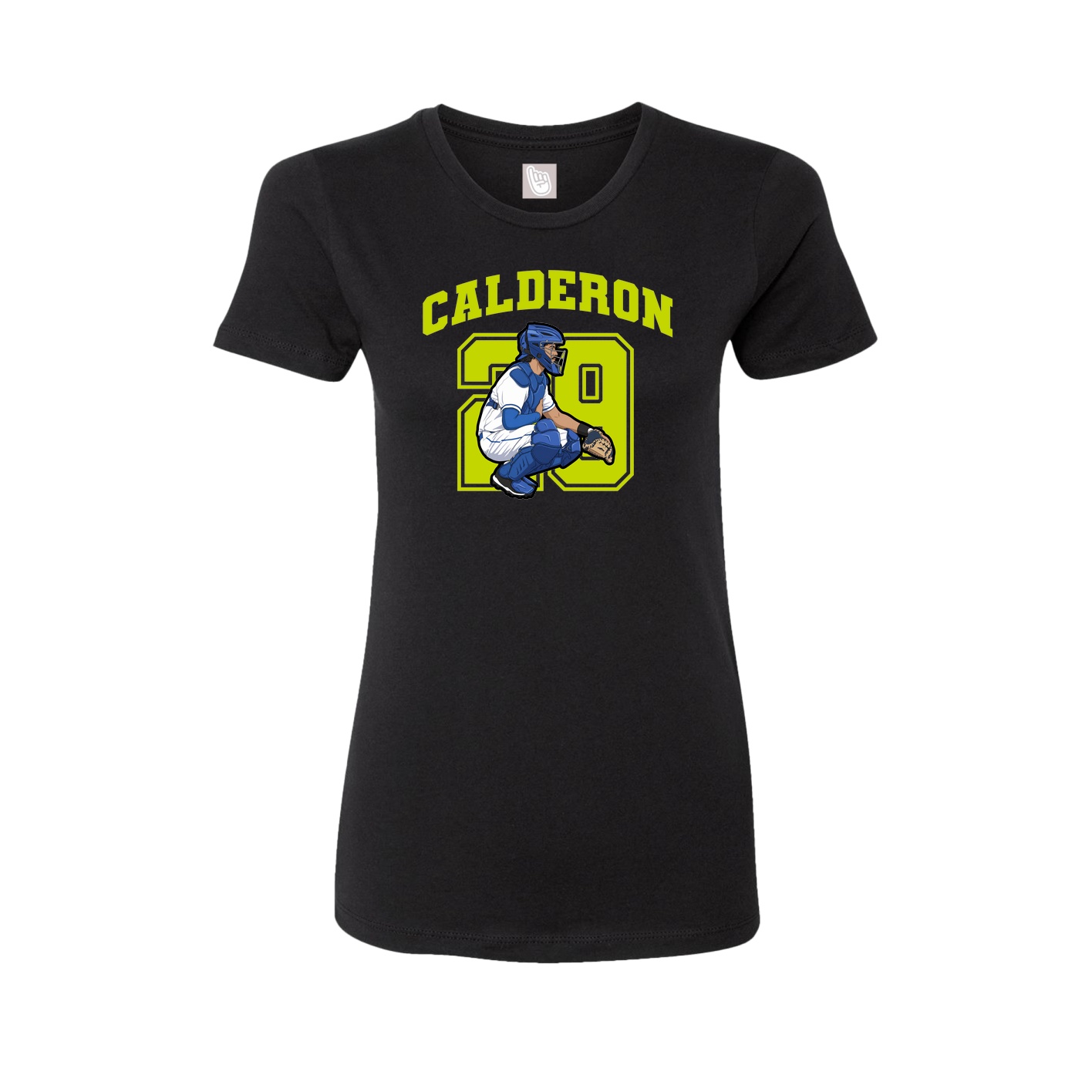 Fitted Women's Tee — Number in Black