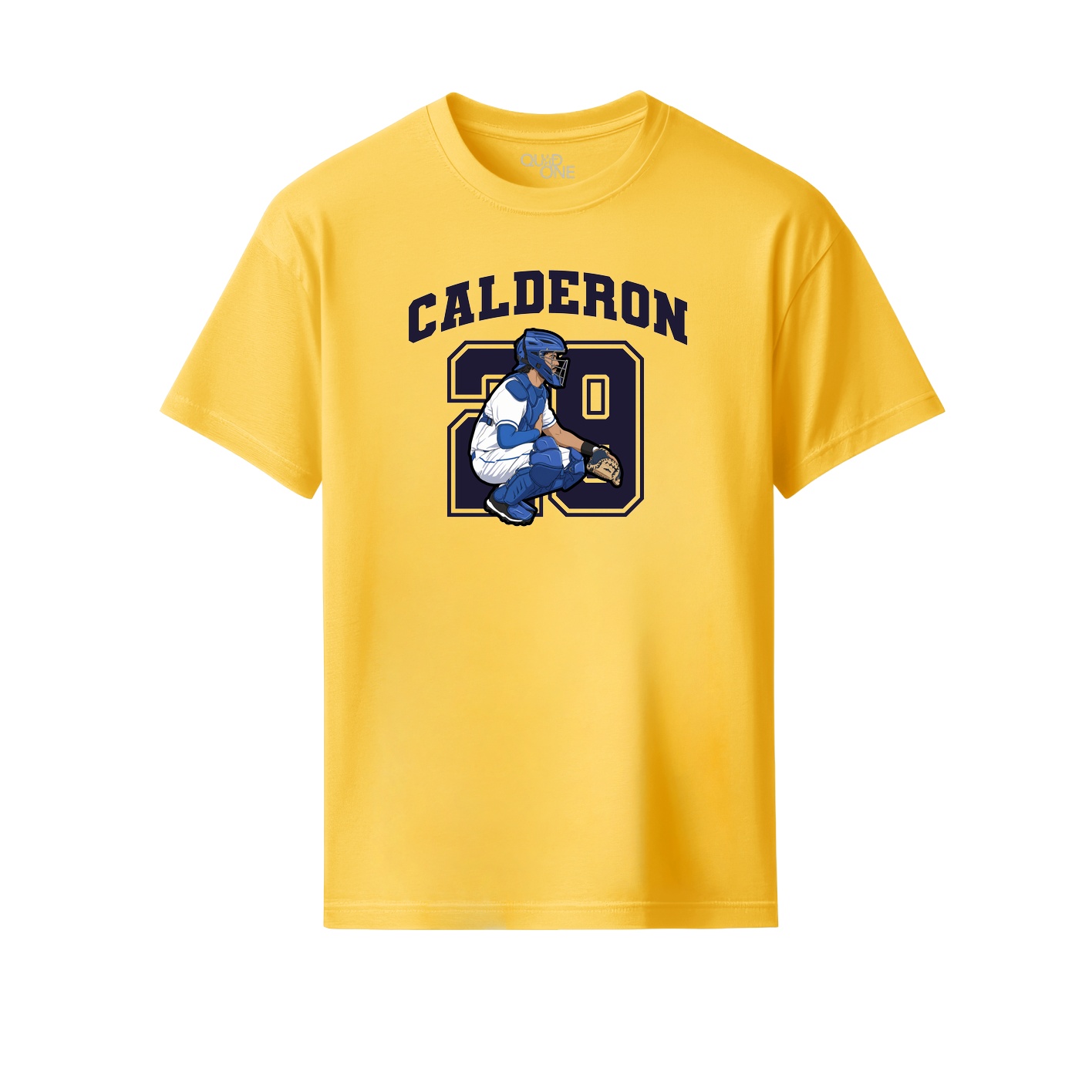 Youth Tee — Number in Yellow