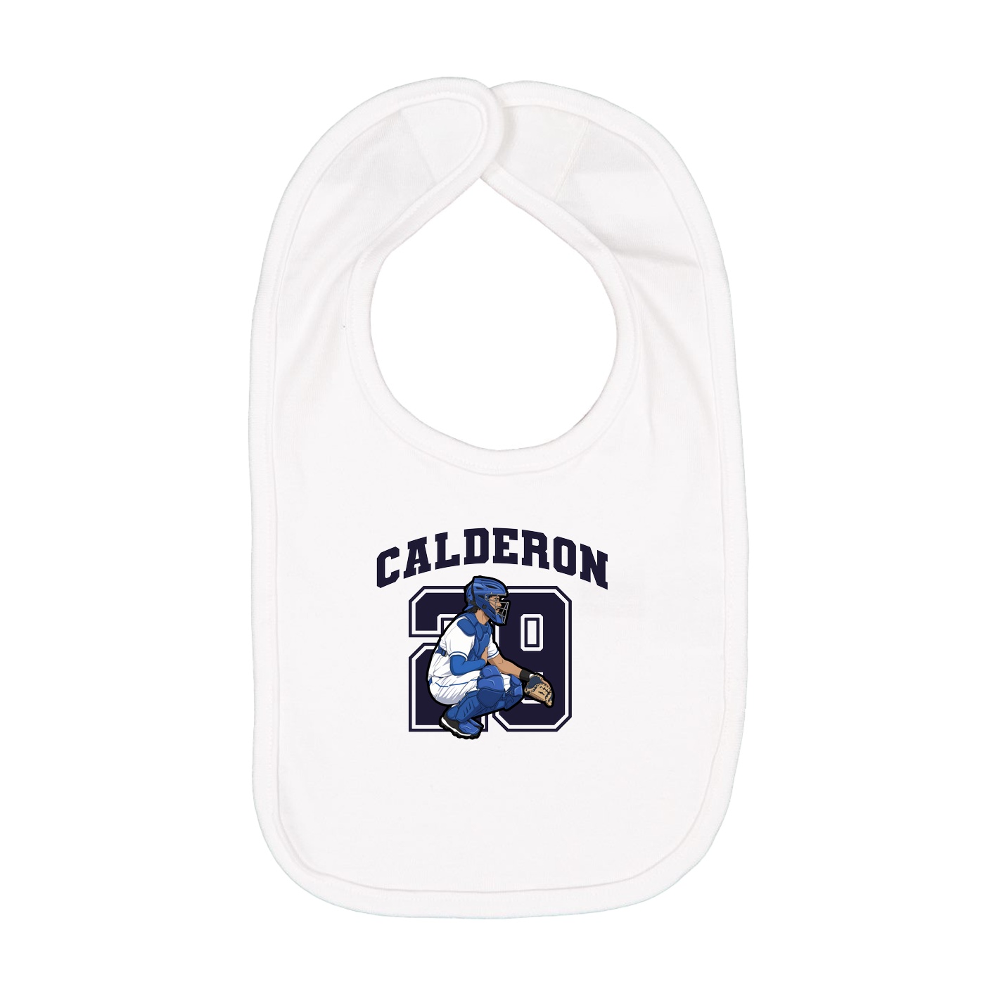 Infant Bib — Number in White