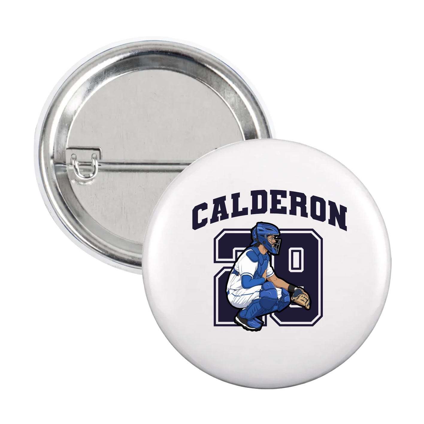Game Day Button — Number in White