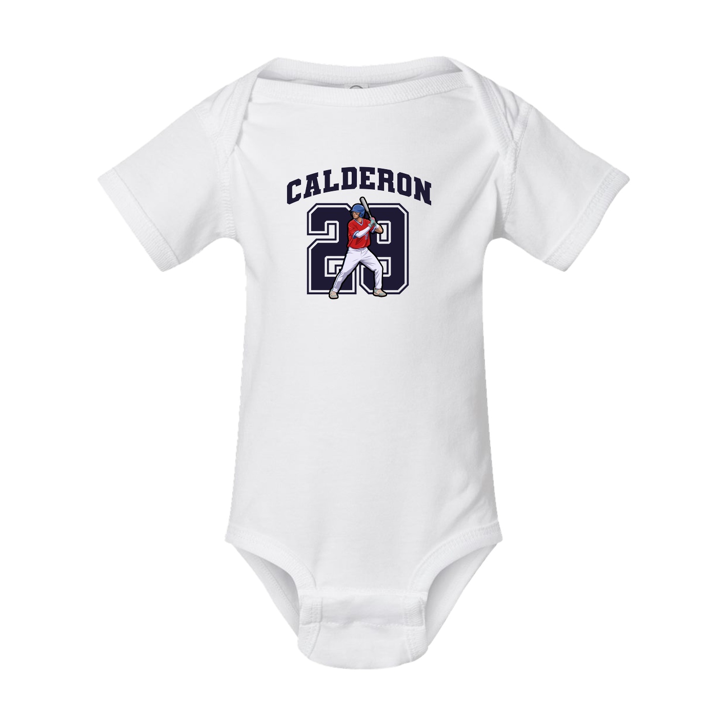 Baby Onesie — Number in White
