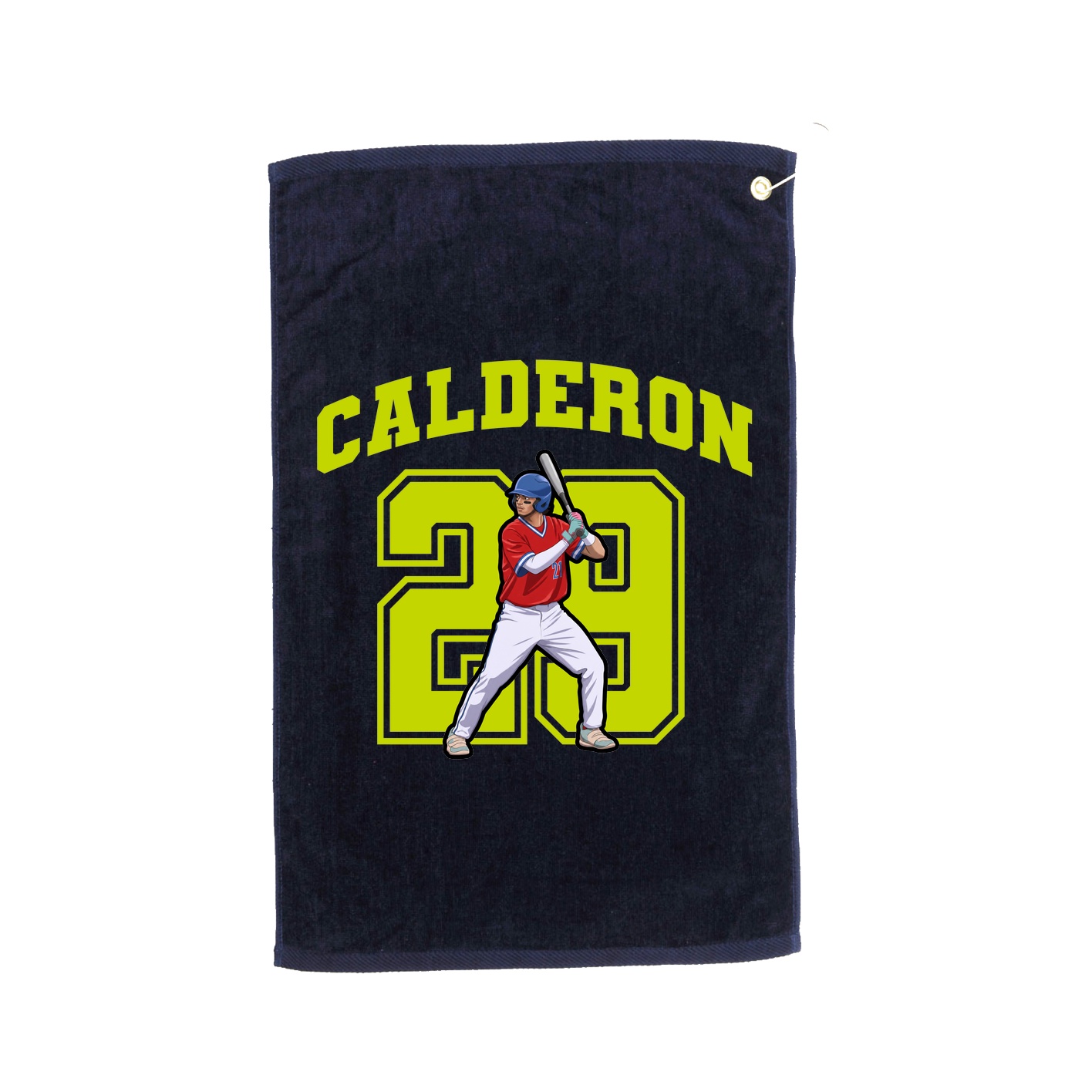 Golf Towel — Number in Navy