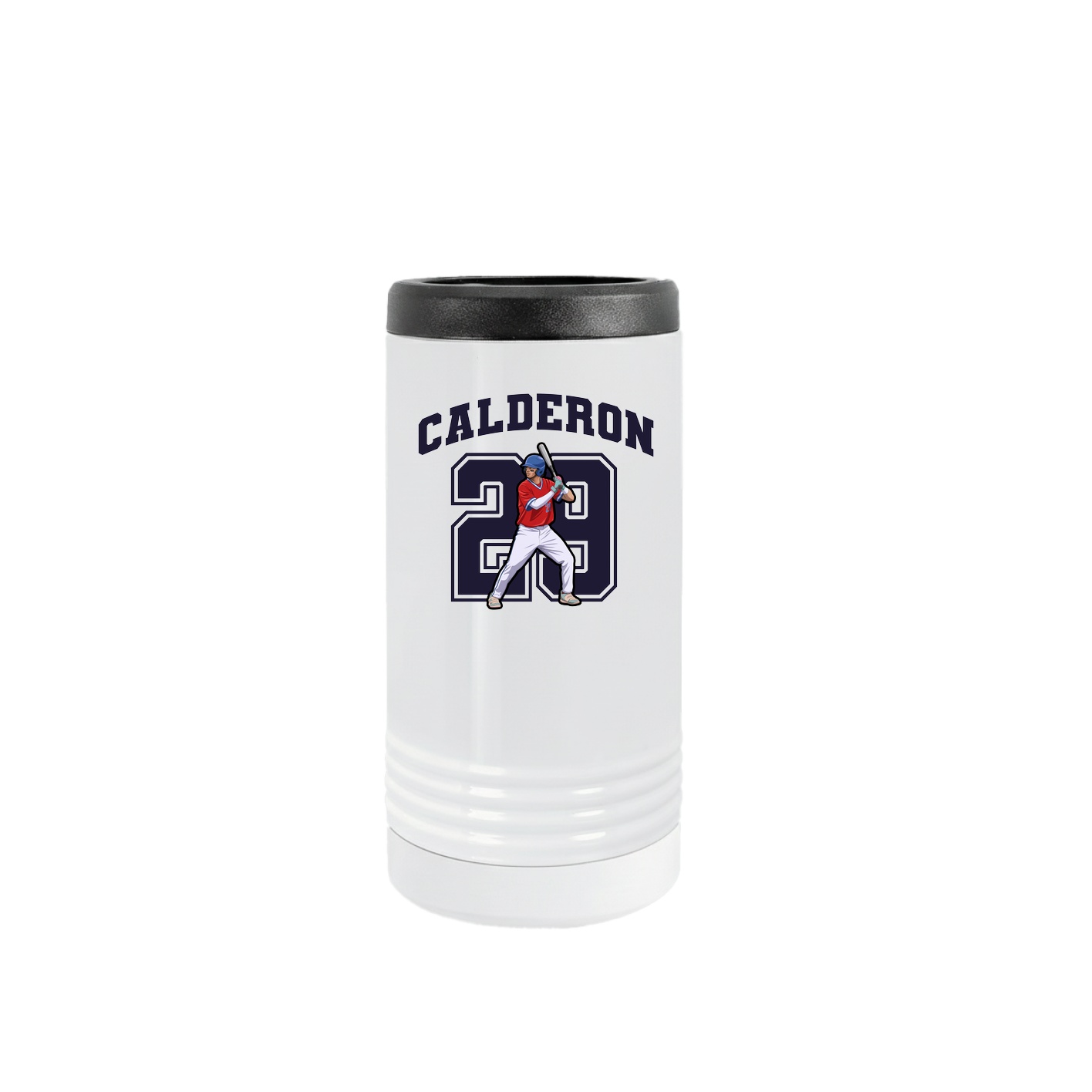 Slim Beverage Holder — Number in White