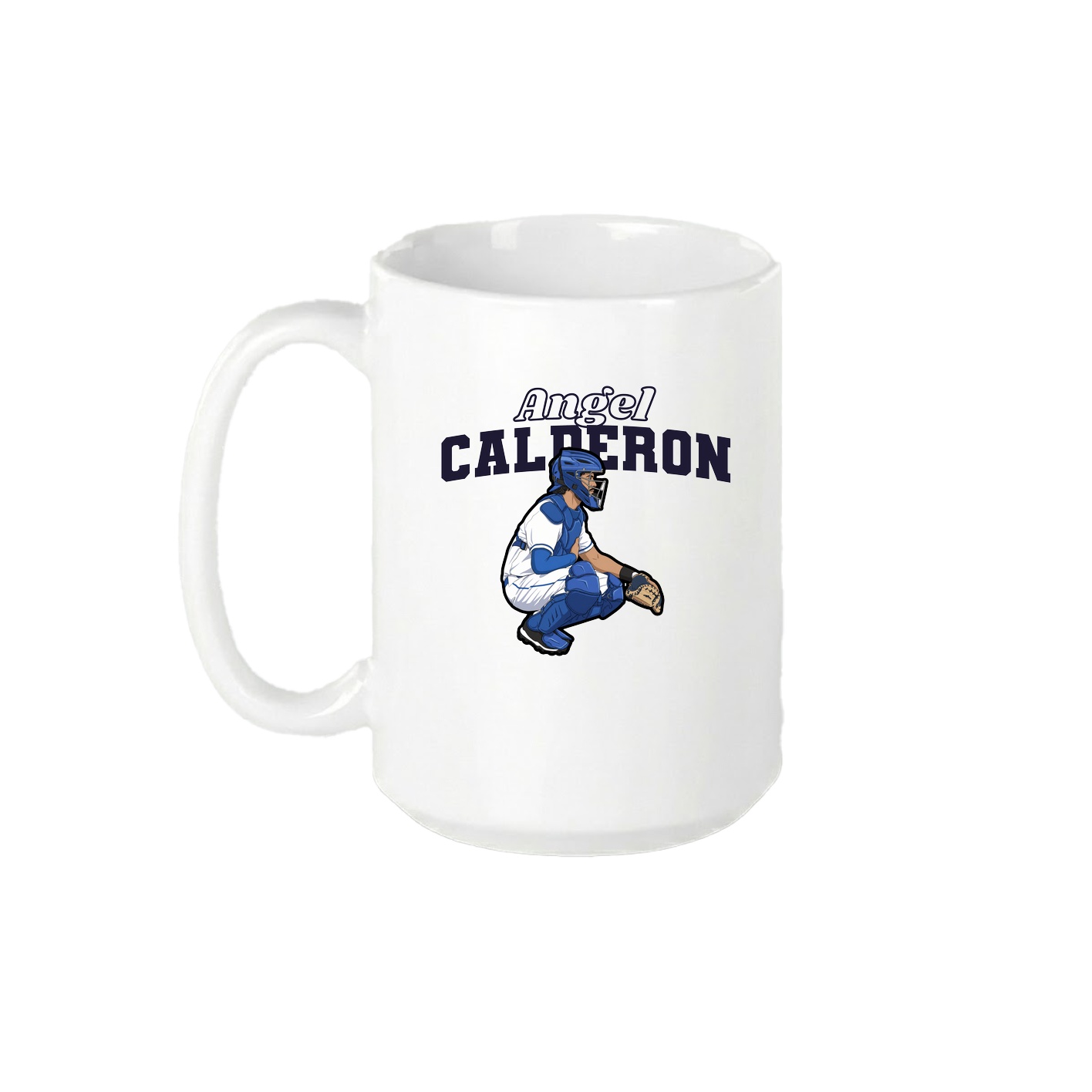 15oz Coffee Mug — Name Arch in White