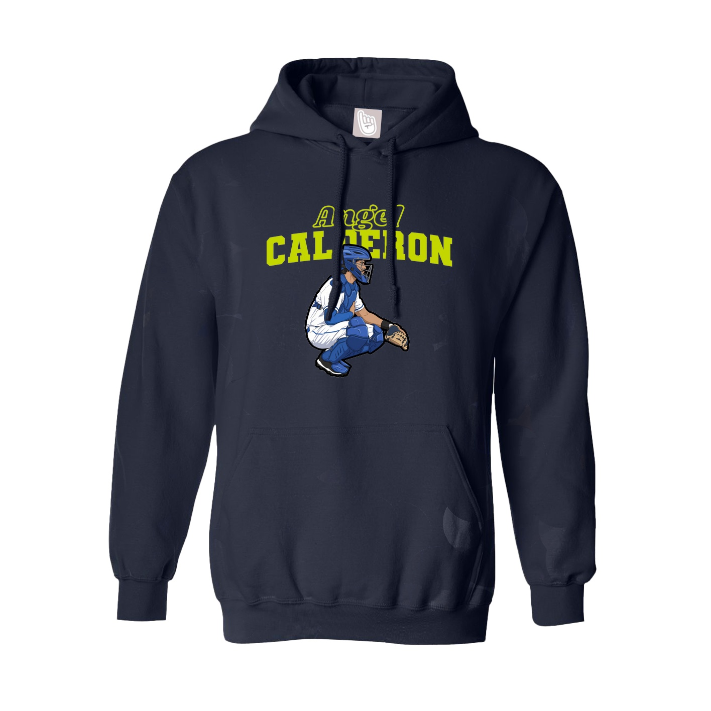 Youth Hoodie — Name Arch in Navy