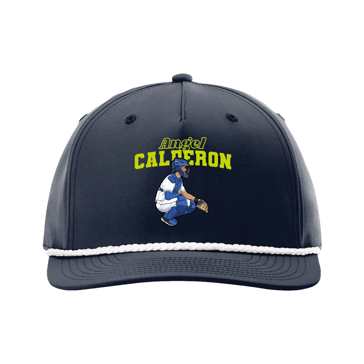 Five-Panel Classic Rope Cap — Name Arch in Navy