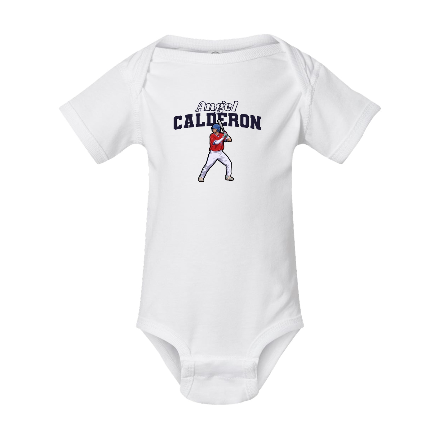 Baby Onesie — Name Arch in White
