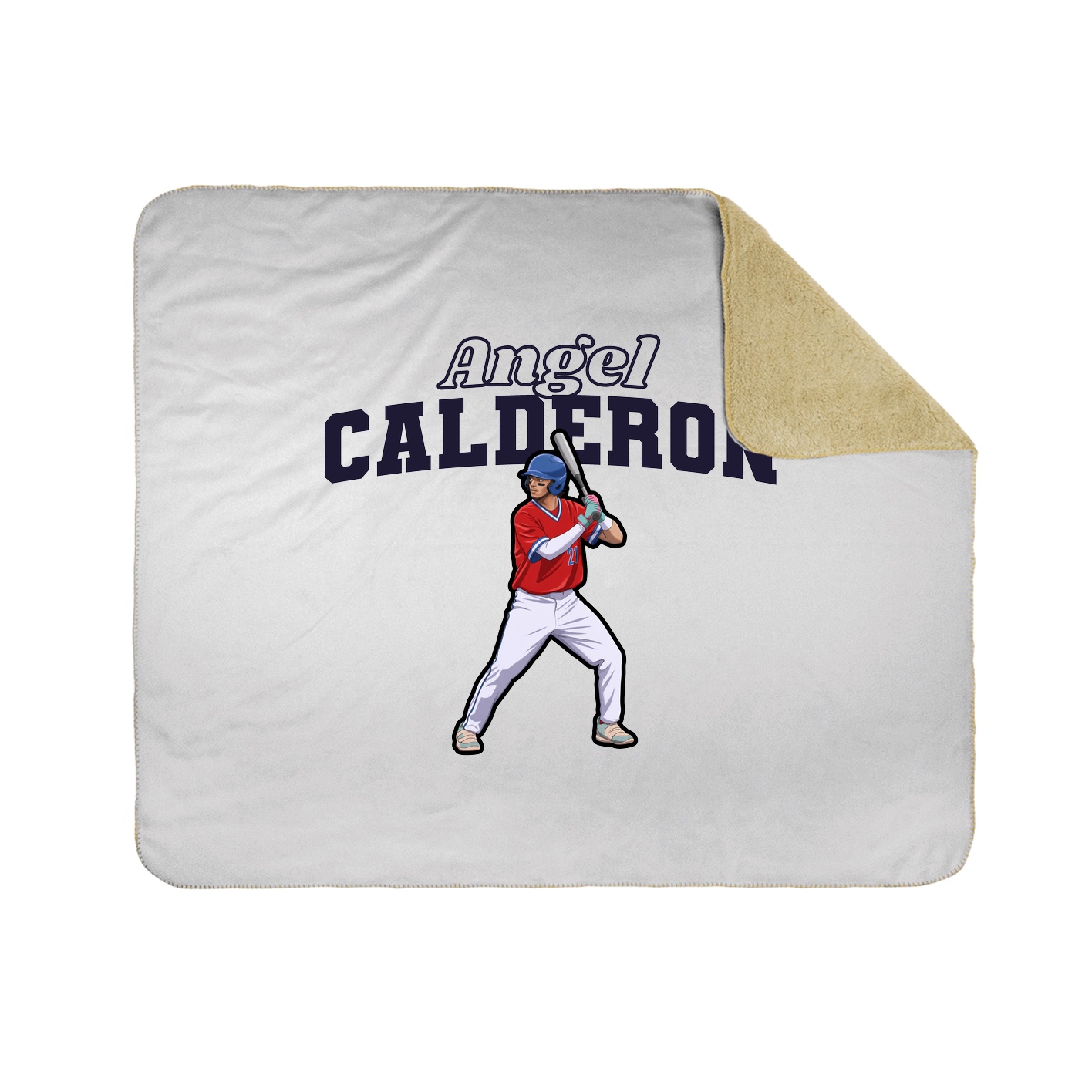 Throw Blanket — Name Arch in White