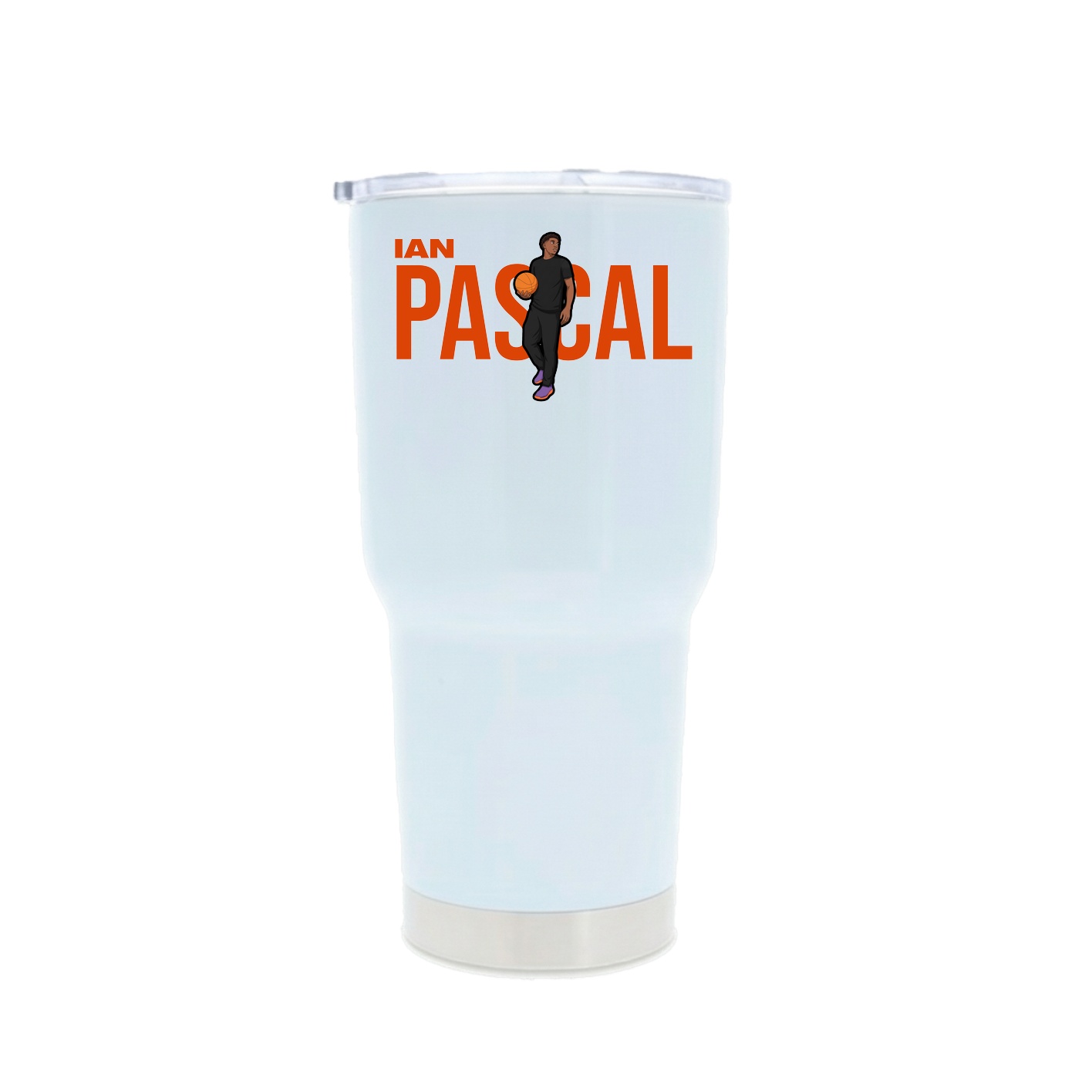 30oz Stainless Steel Tumbler — Player Name in White
