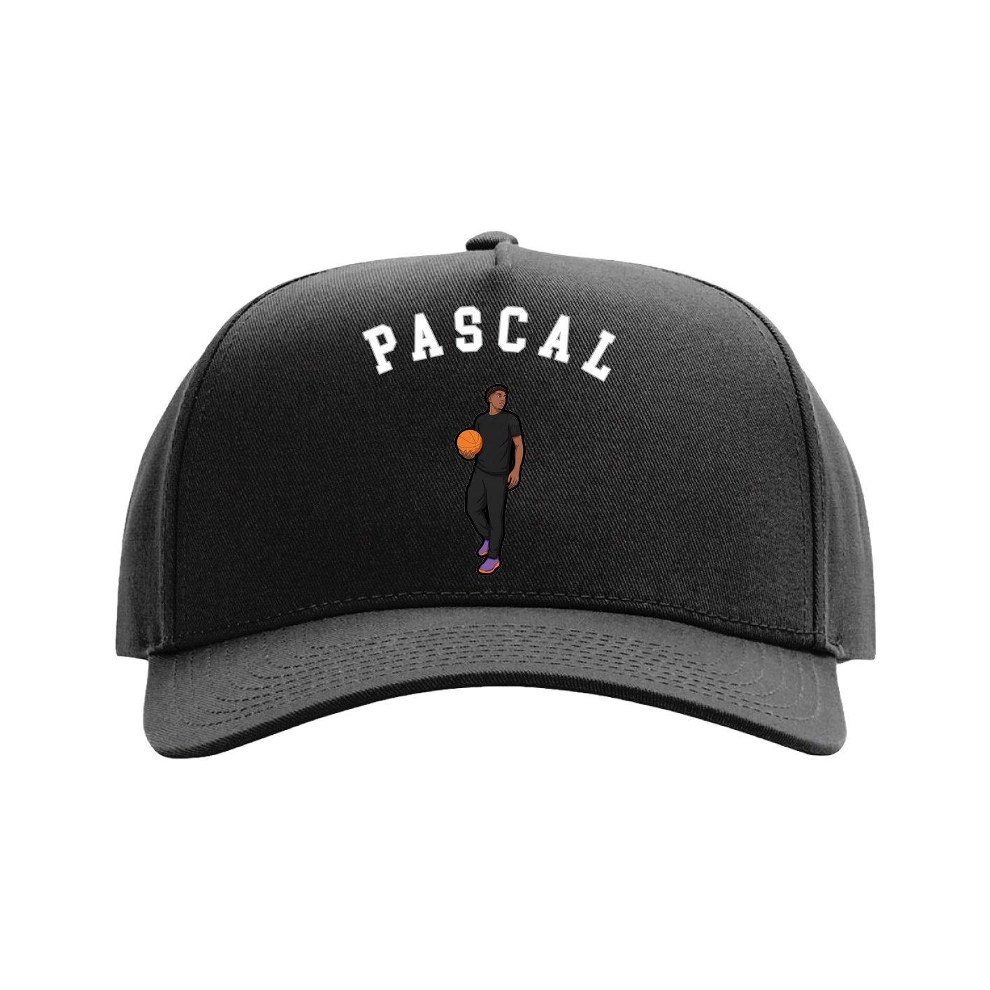 Full Fabric Five-Panel Champ Cap — Shirsey Arch in Black