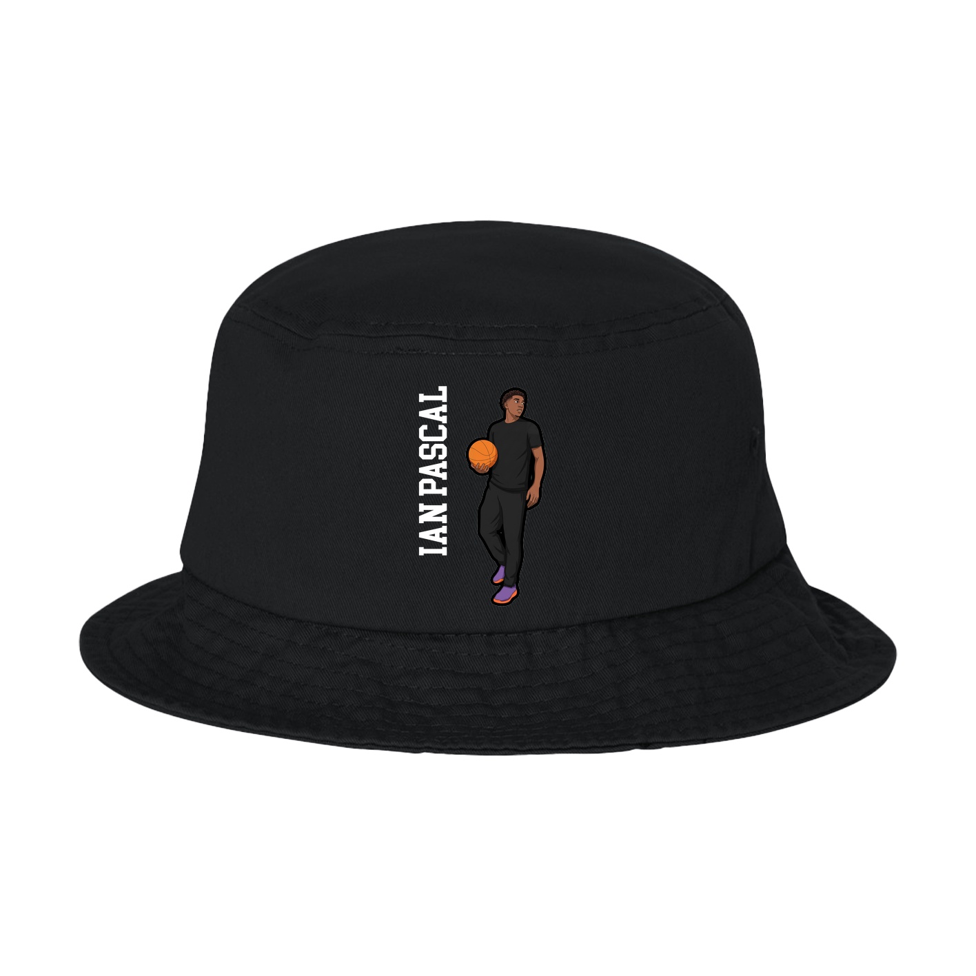 Bucket Cap — Name Vertical in Black