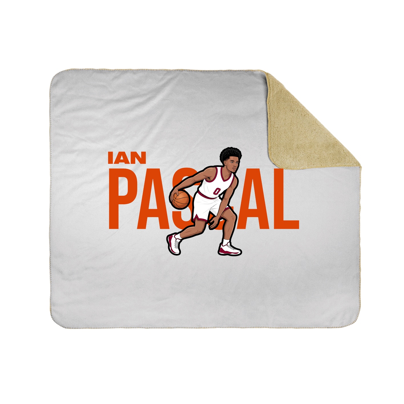 Throw Blanket — Player Name in White